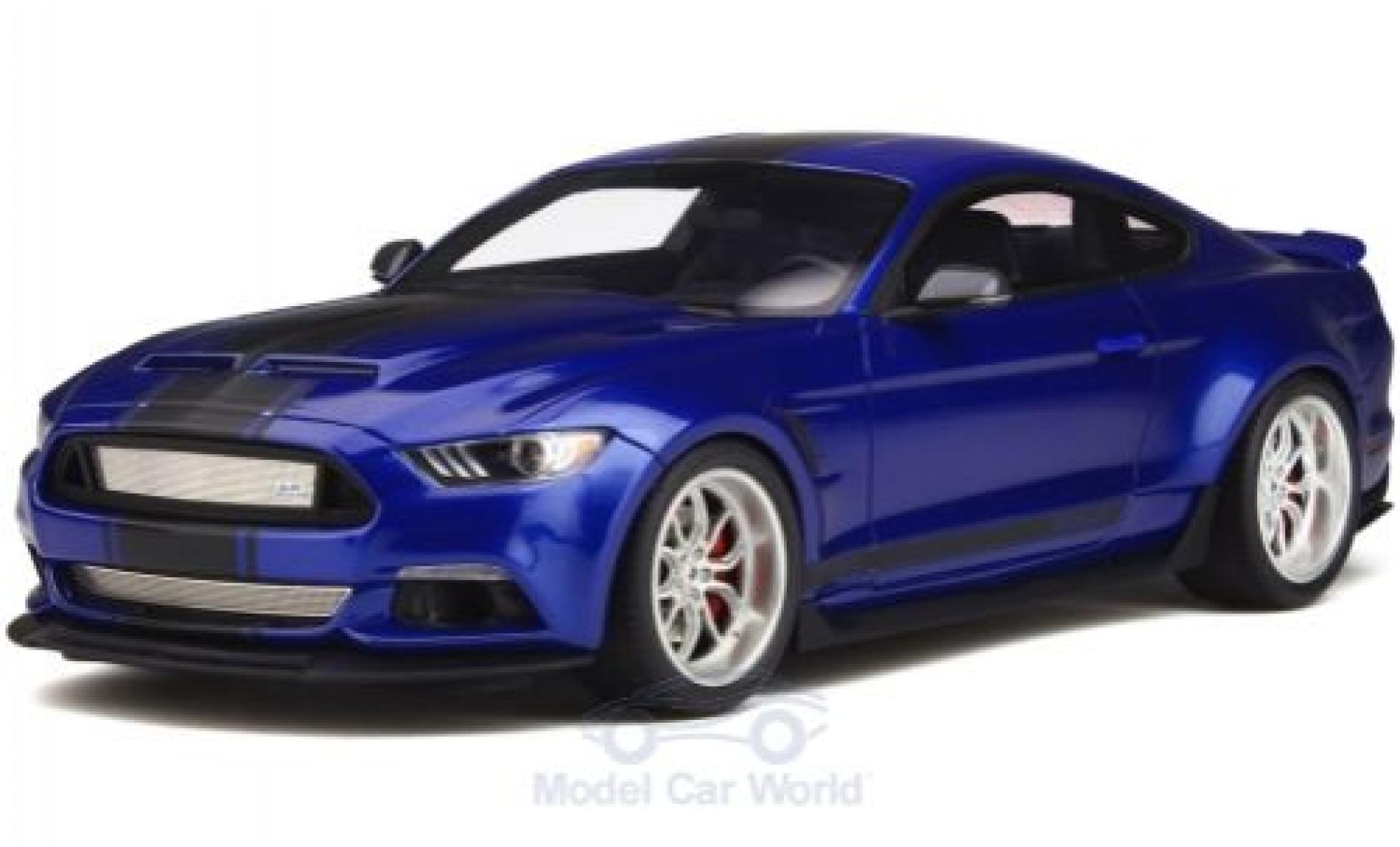 Ford Mustang GT 1/18 GT Spirit Shelby GT-350 Widebody metallico blu/nero 2017 modellino in miniatura