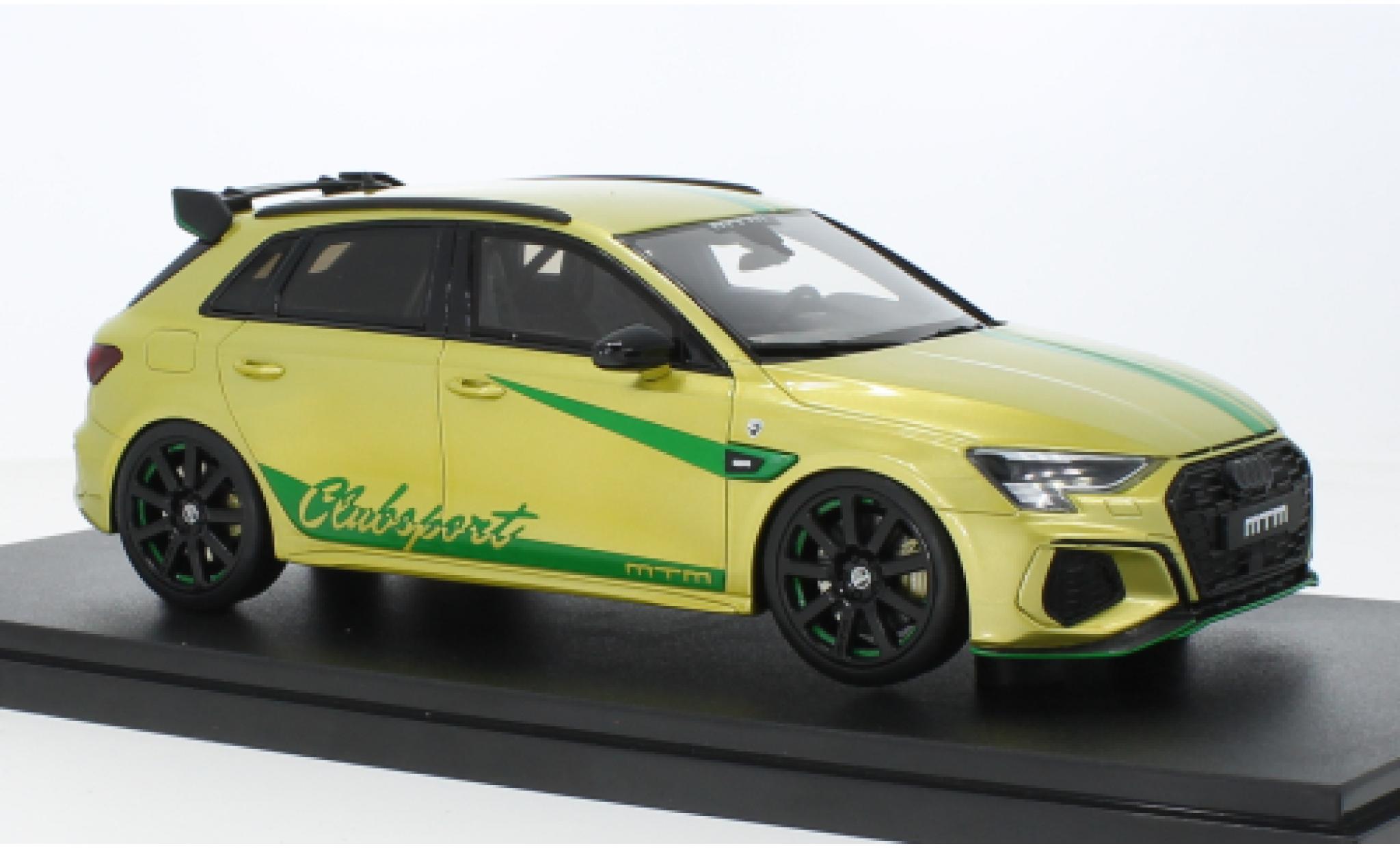 Audi S3 1/18 GT Spirit MTM Clubsport metallise giallo/vert 2022 modellino in miniatura