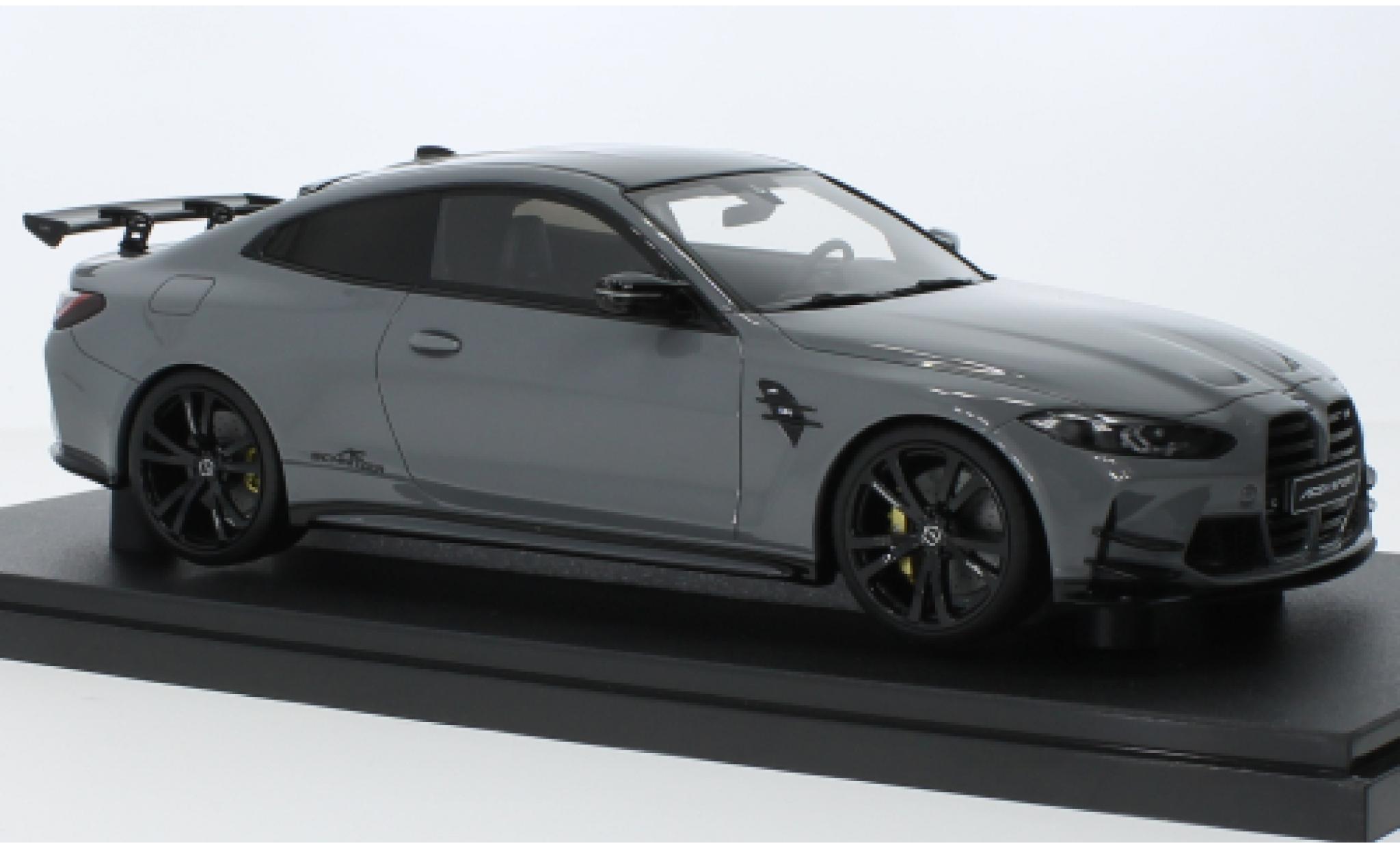 Bmw M4 1/18 GT Spirit (G82) AC Schnitzer grigio clair 2022 modellino in miniatura