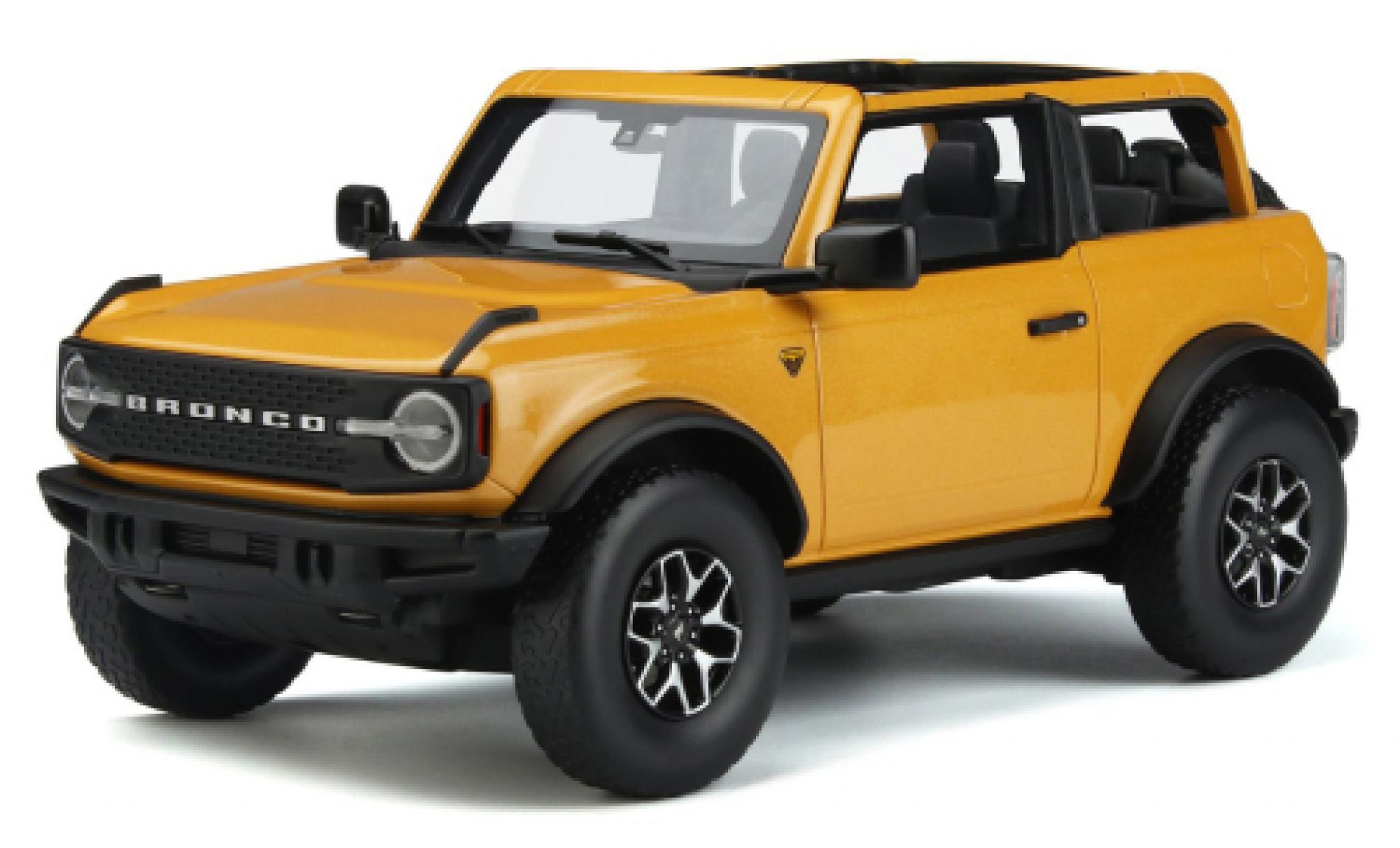 Ford Bronco 1/18 GT Spirit Badlands metallise orange 2021 modellino in miniatura