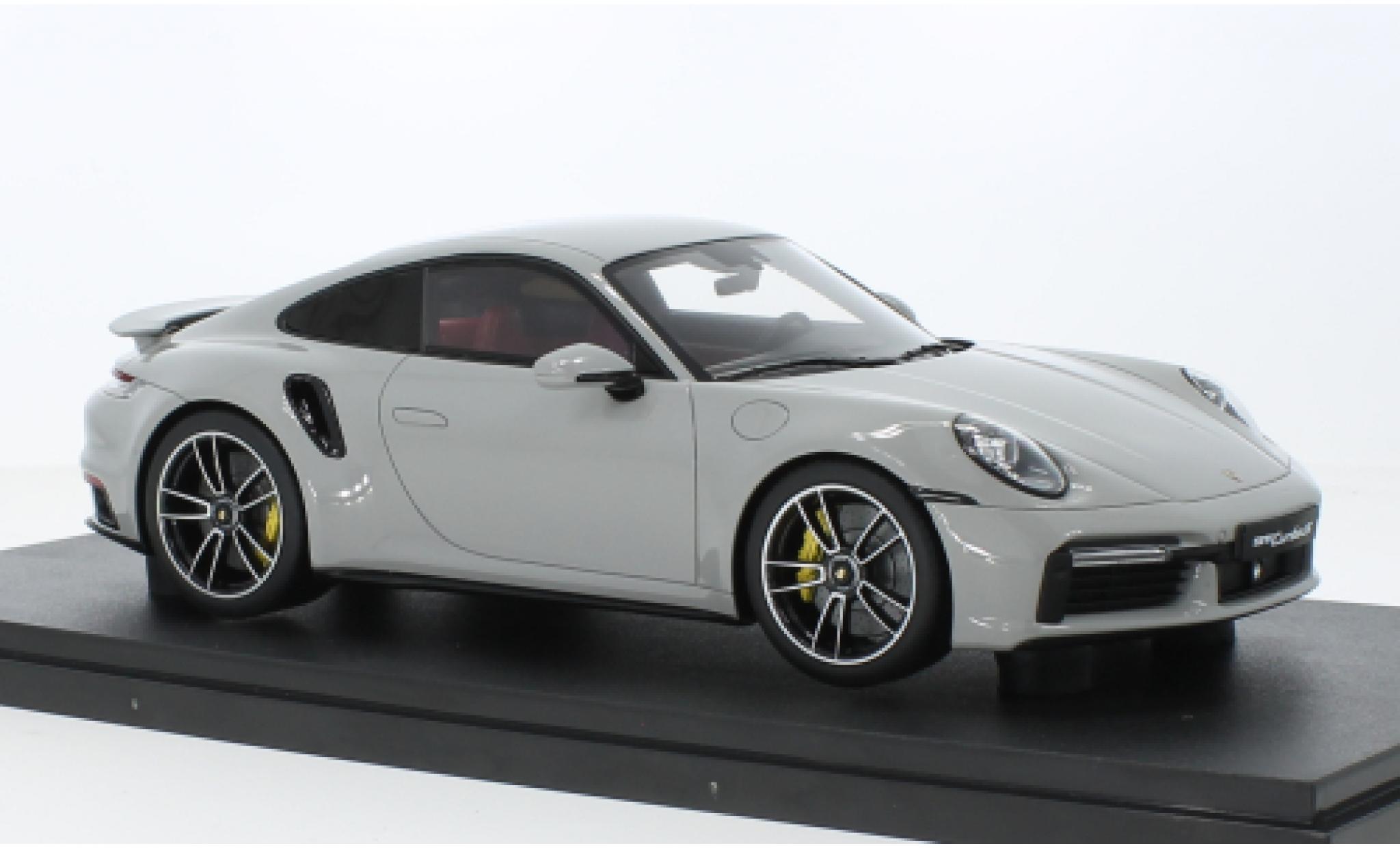 Porsche 992 Turbo s 1/18 GT Spirit 911  Turbo S grigio clair 2020 modellino in miniatura