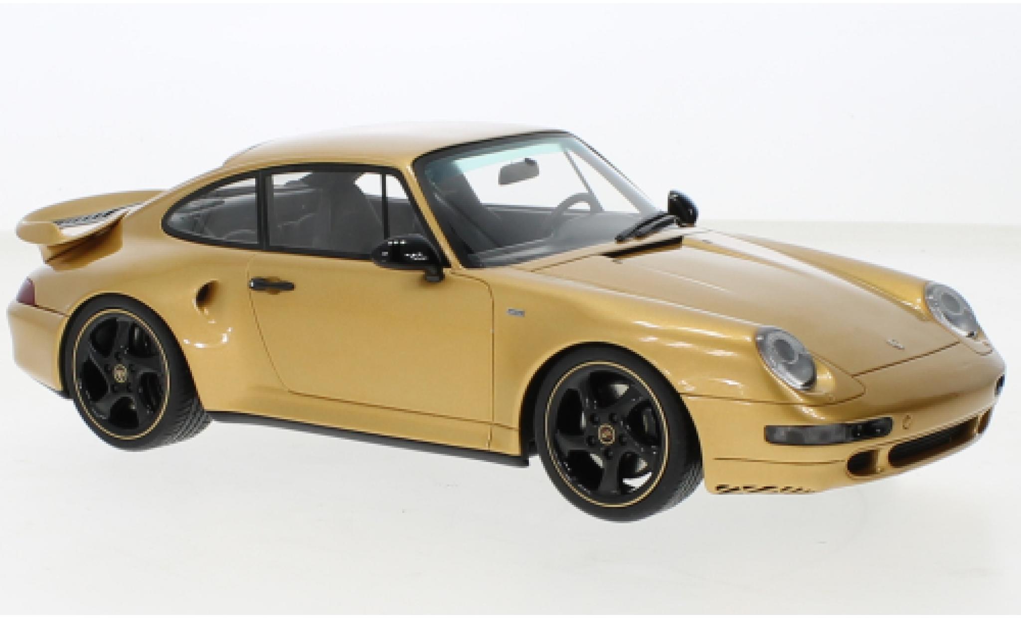 Porsche 991 Turbo S 1/18 GT Spirit 911 (993) Projct Gold doré 2018 modellino in miniatura