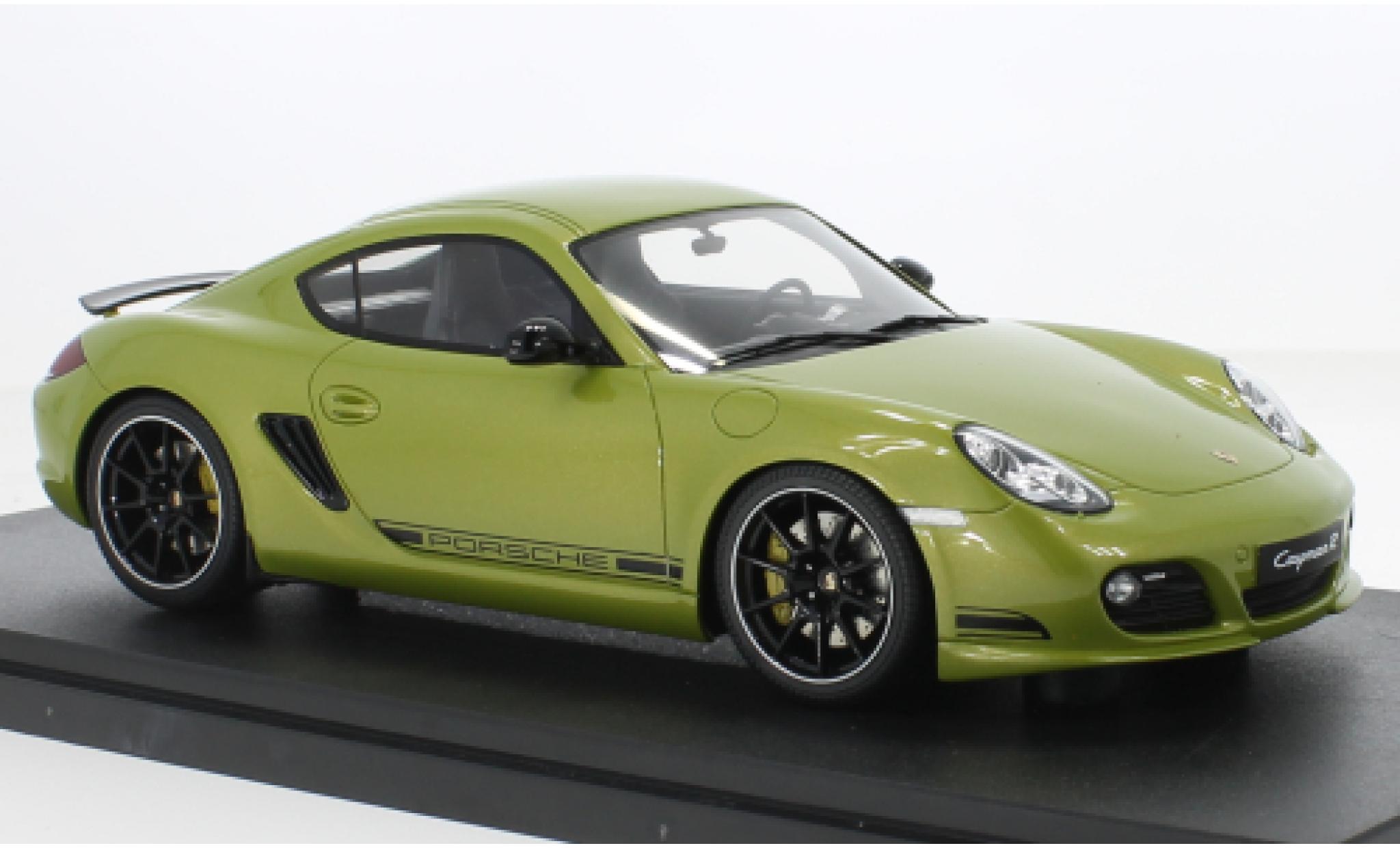 Porsche Cayman R 1/18 GT Spirit metallise la chaux 2012 modellino in miniatura