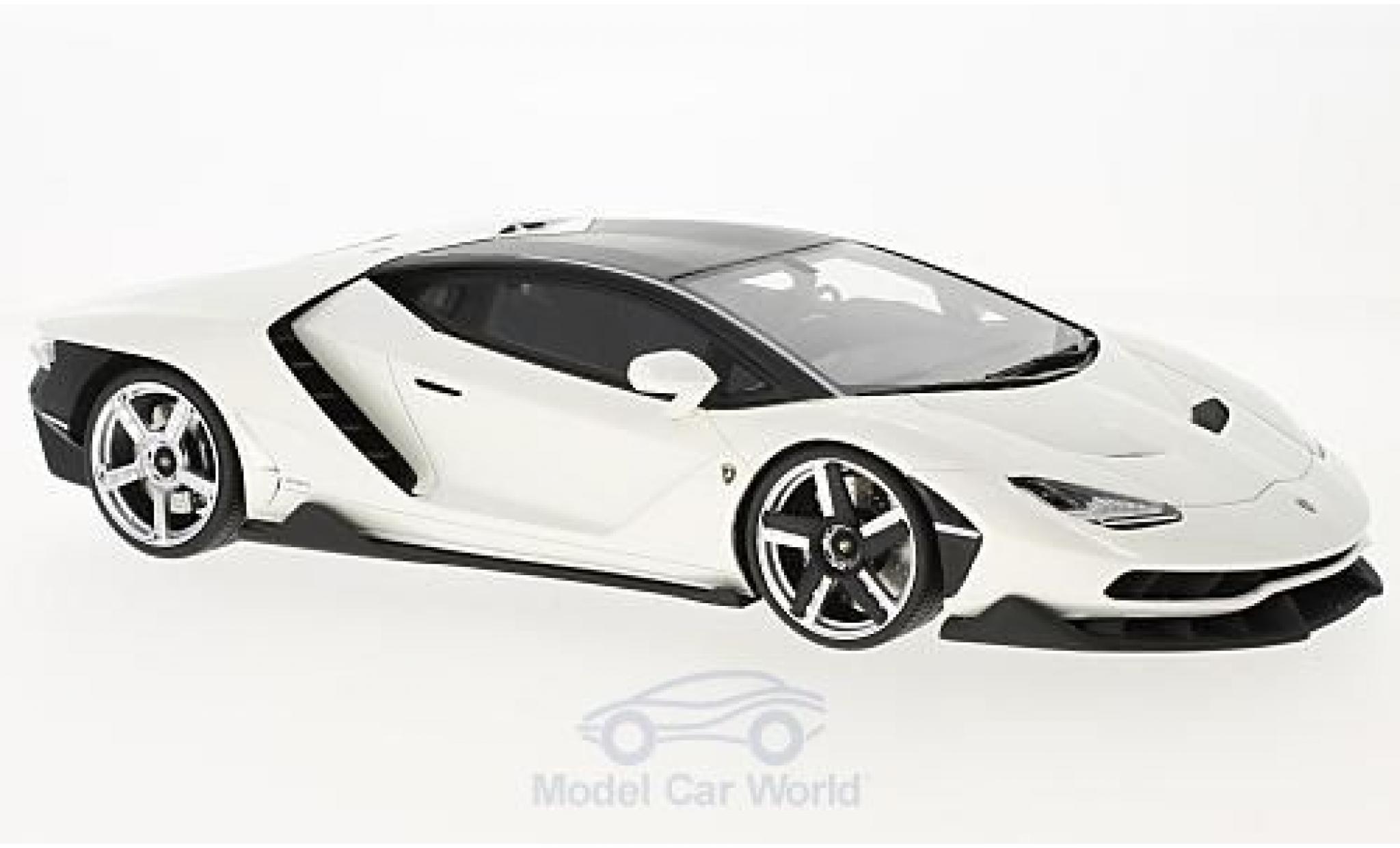 Lamborghini Centenario 1/18 GT Spirit metallico bianco 2016 modellino in miniatura