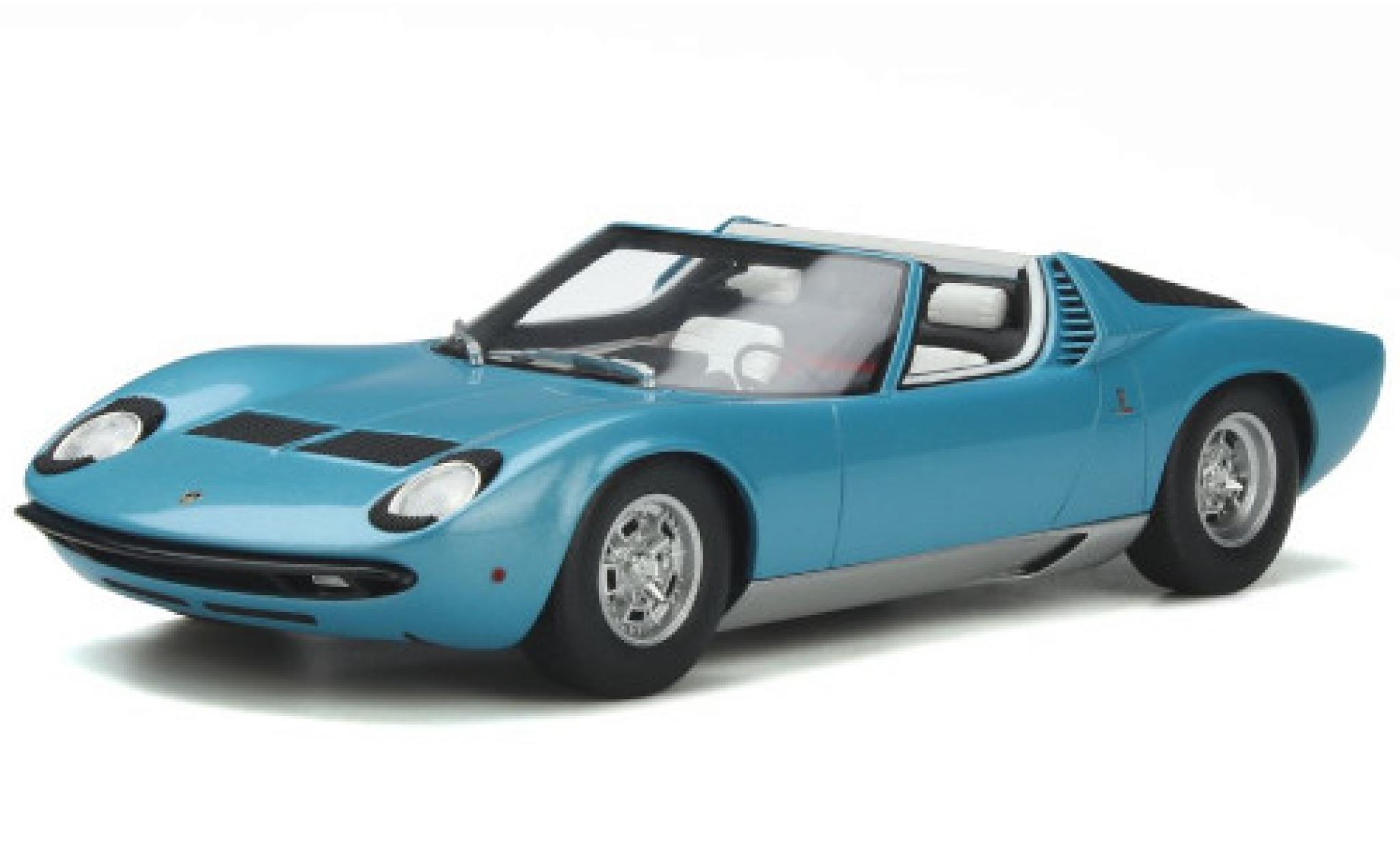 Lamborghini Miura 1/18 GT Spirit P400S Roadster blu 1968 modellino in miniatura