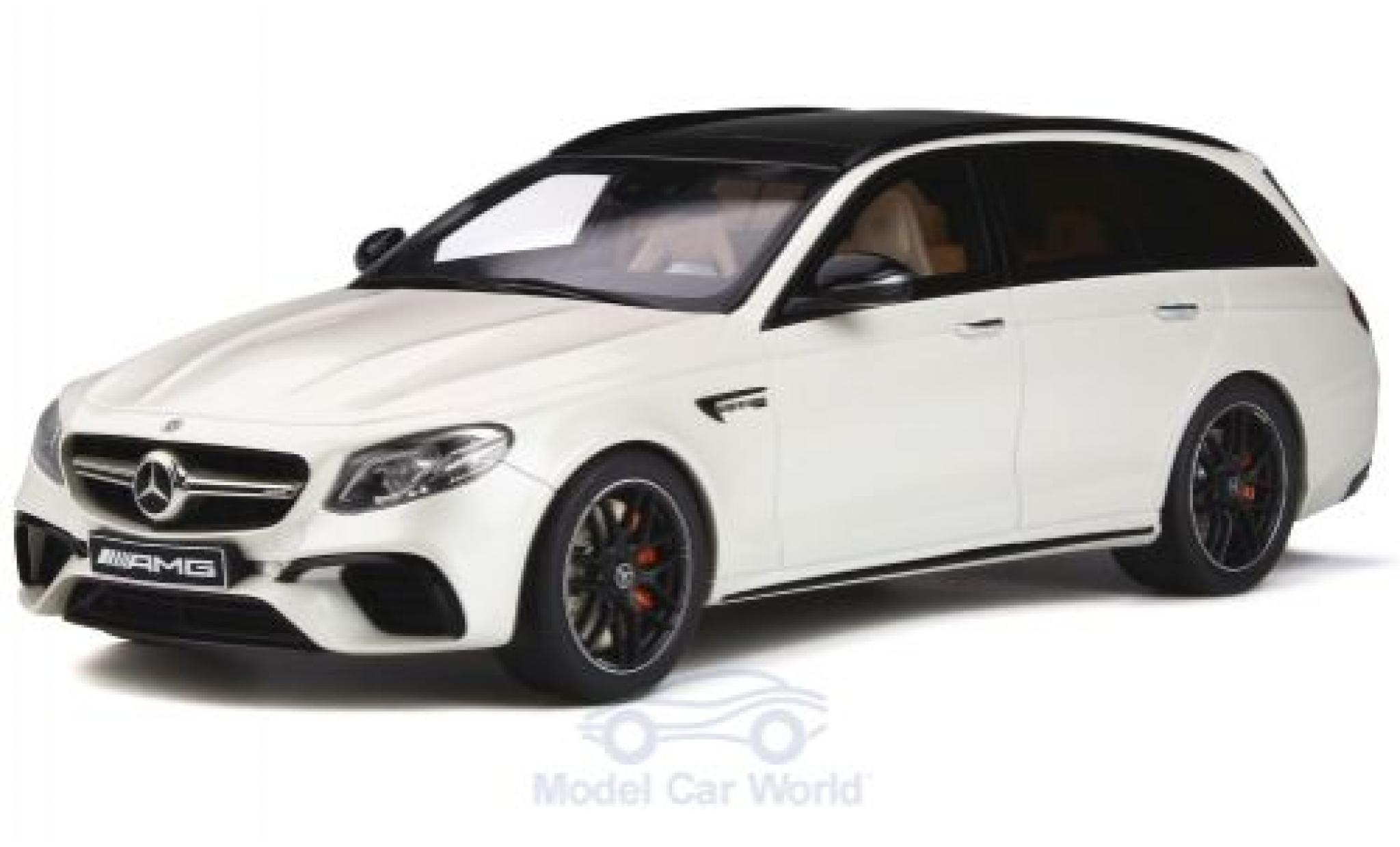 Mercedes Classe E 1/18 GT Spirit AMG E63 T-Modell metallico bianco 2019 modellino in miniatura