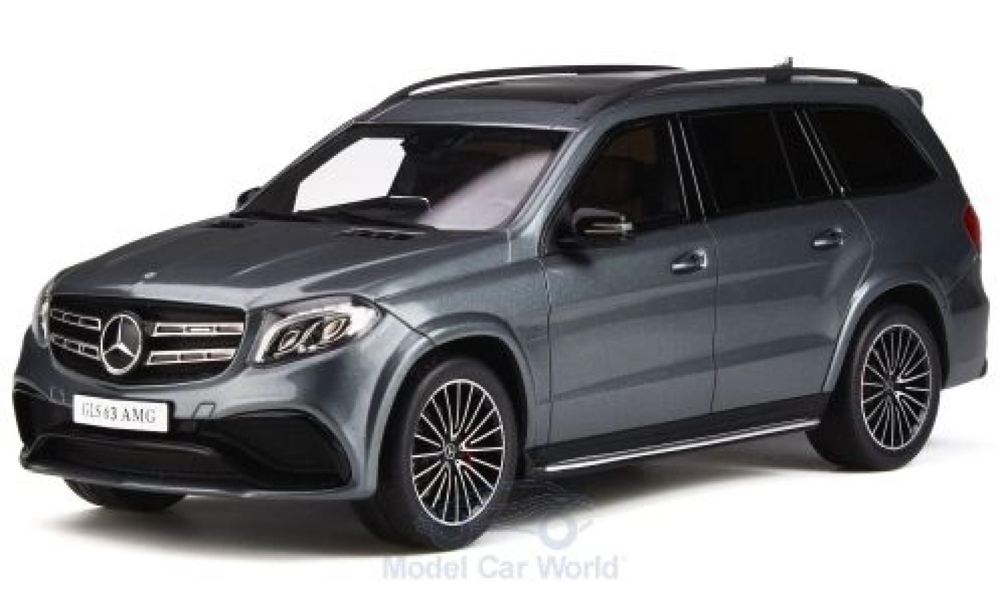 Mercedes Classe S 1/18 GT Spirit AMG GLS 63 metallico grigio 2016 modellino in miniatura