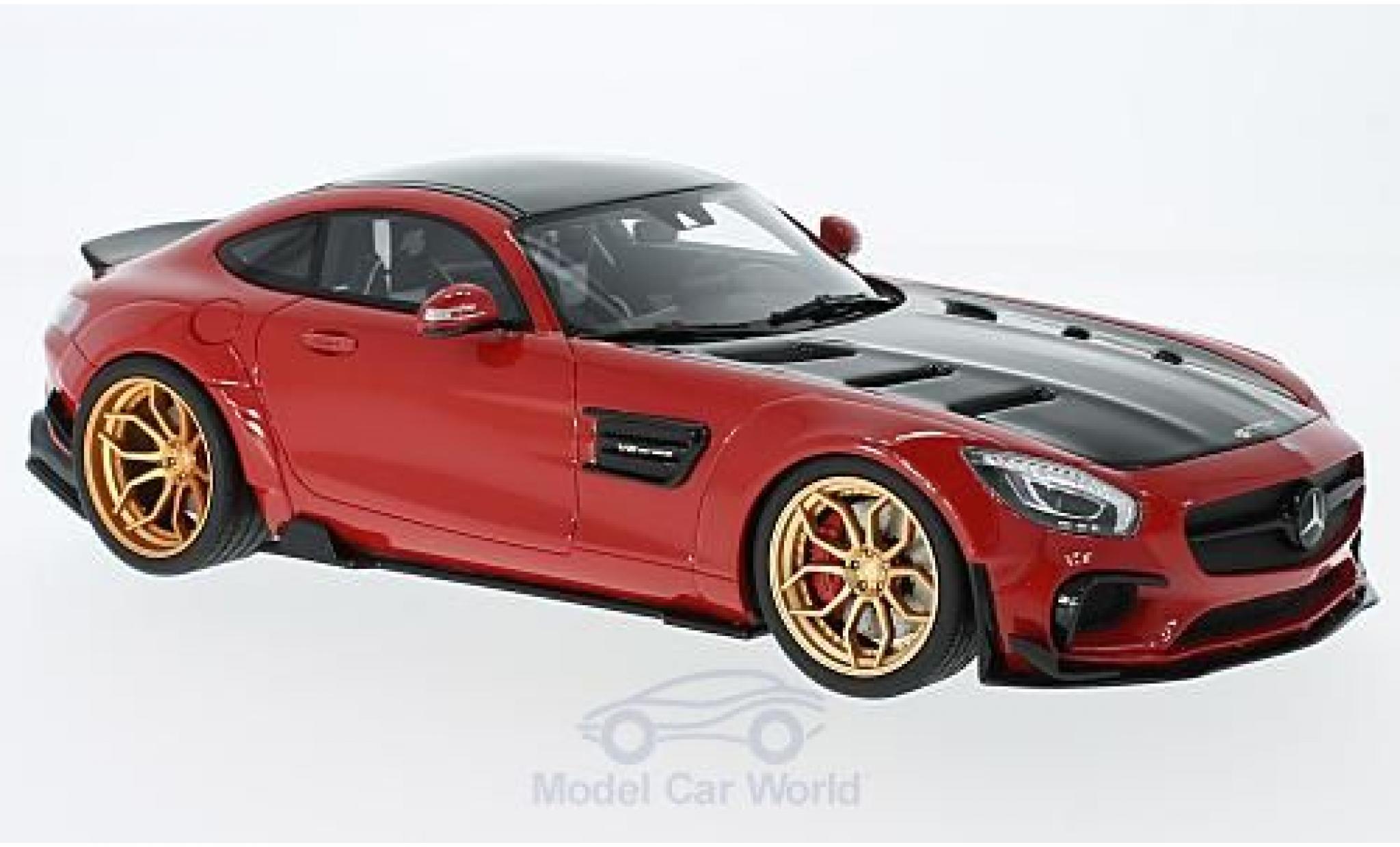 Mercedes AMG GT 1/18 GT Spirit Prior Design rosso/nero modellino in miniatura