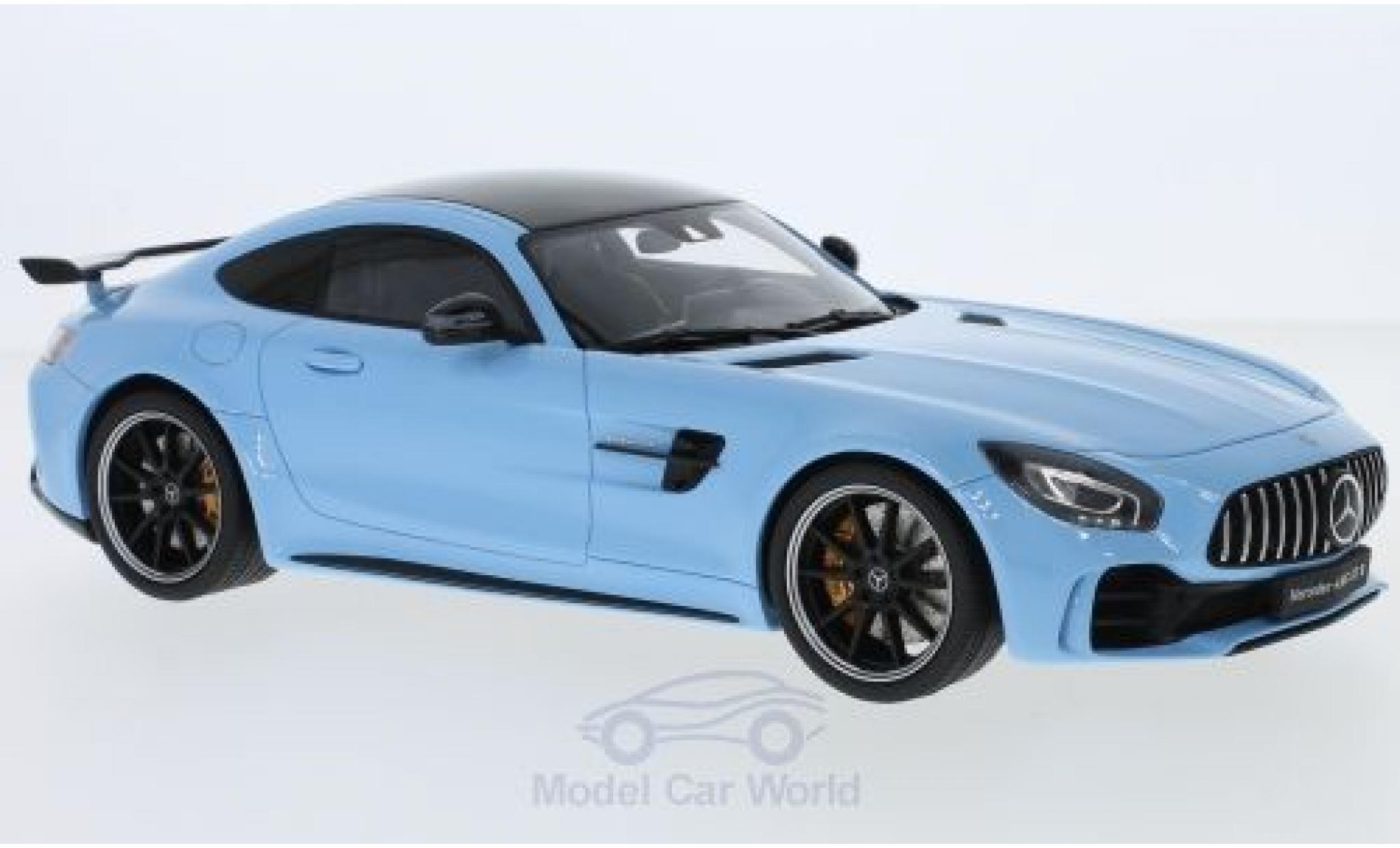 Mercedes AMG GT 1/18 GT Spirit -R blu 2017 modellino in miniatura