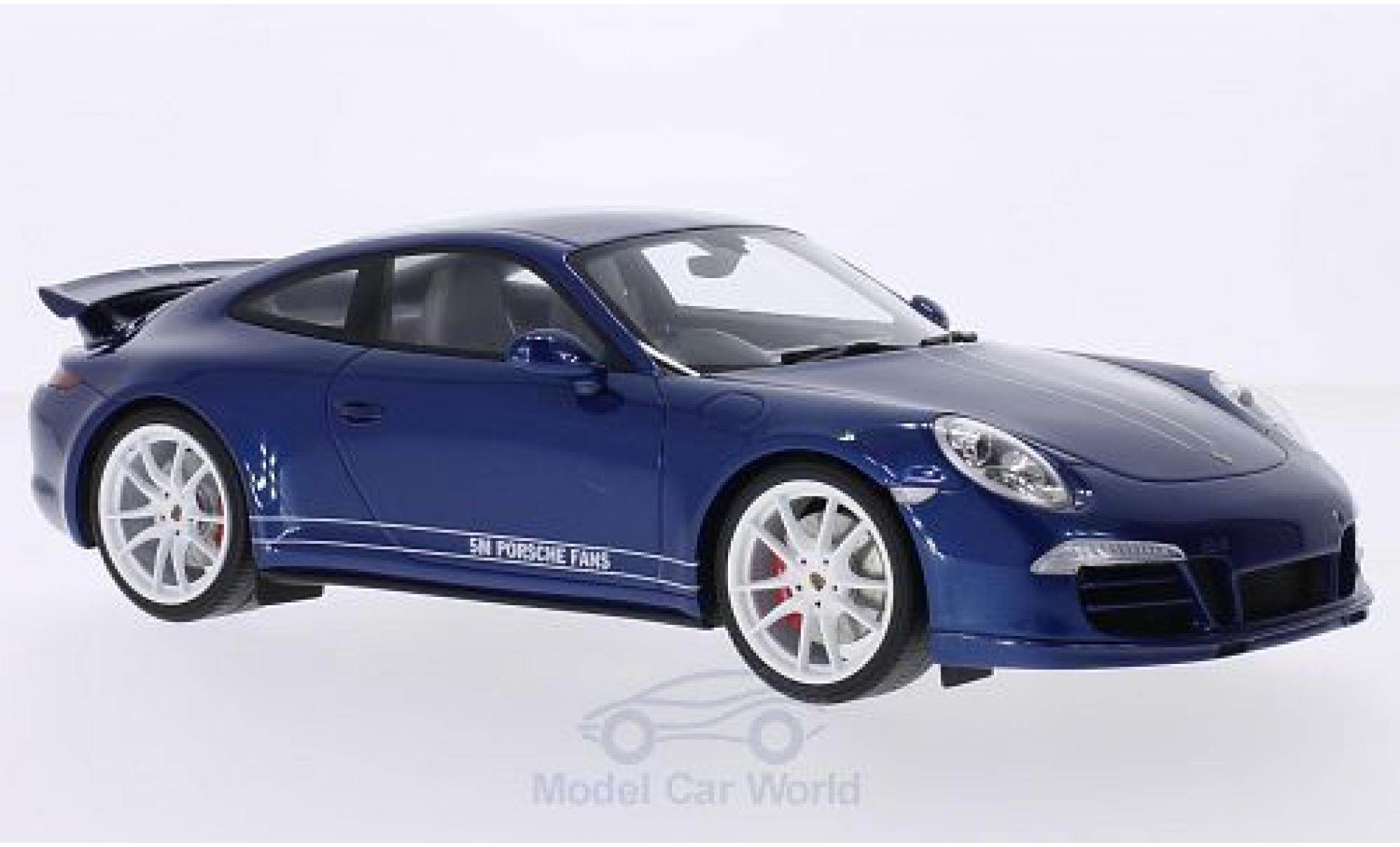 Porsche 991 4S 1/18 GT Spirit 911 () Carrera 4S metallico blu/bianco RHD 5M Fans modellino in miniatura
