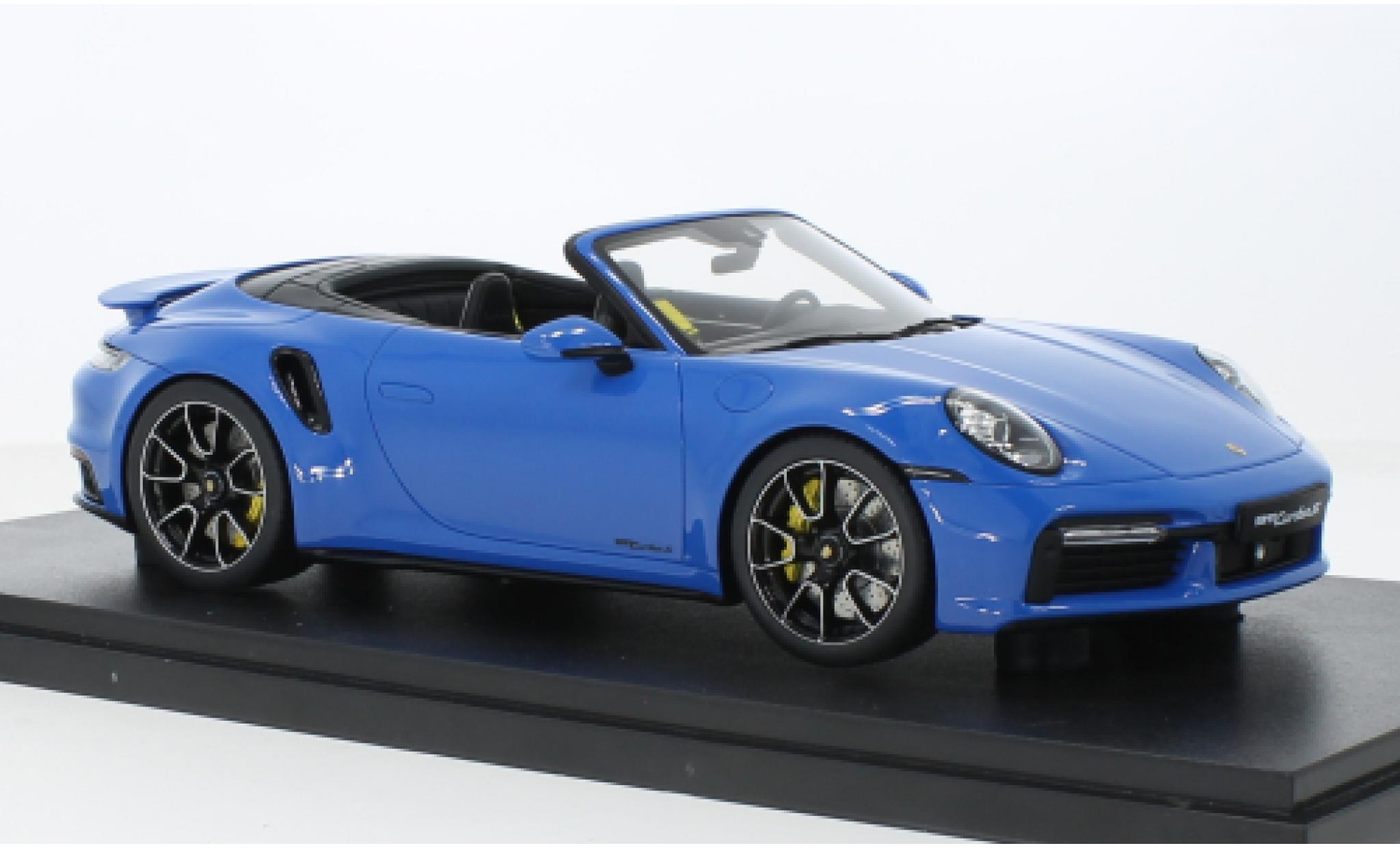 Porsche 992 Turbo s 1/18 GT Spirit 911  Turbo S Cabriolet blau 2020 1:18 modellino in miniatura