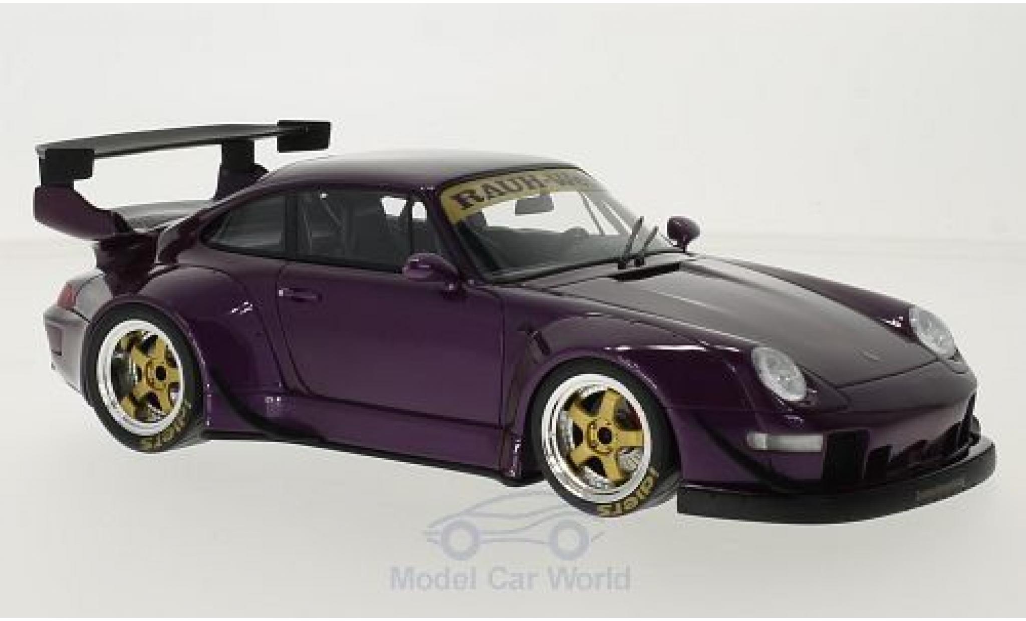 Porsche 993 RWB 1/18 GT Spirit 911 () RWB metallico porpora modellino in miniatura