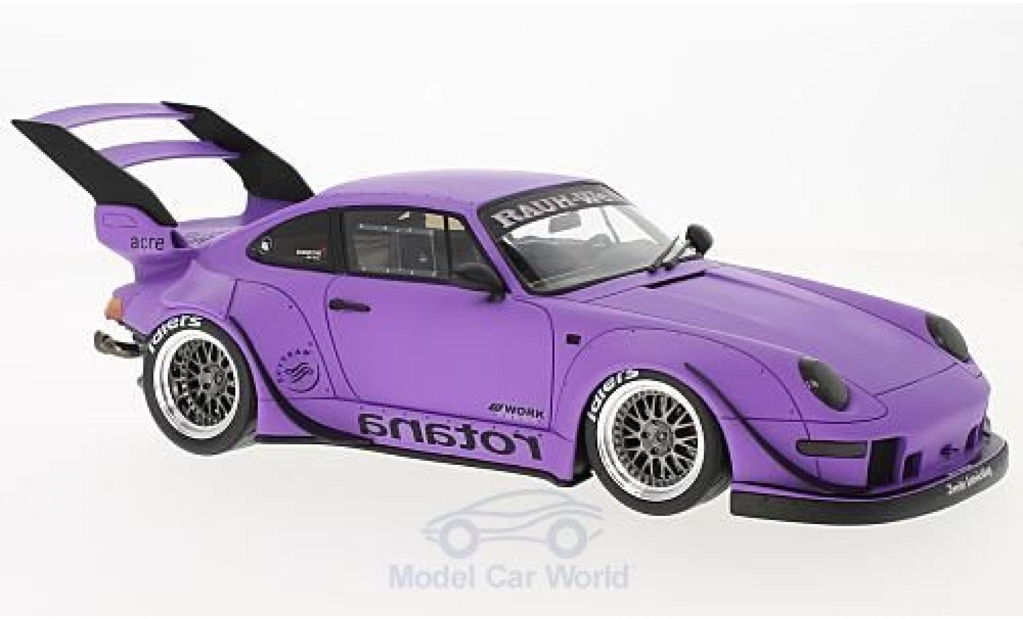 Porsche 993 RWB 1/18 GT Spirit 911 () RWB Rotana matt-lila modellino in miniatura