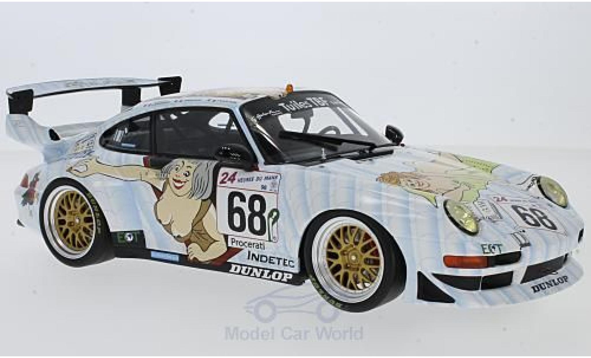 Porsche 996 GT2 1/18 GT Spirit 911 GT2 No.68 Elf Haberthur Racing 24h Le Mans 1998 E.Graham/H.Poulain/J-P.Maury-Laribiere modellino in miniatura