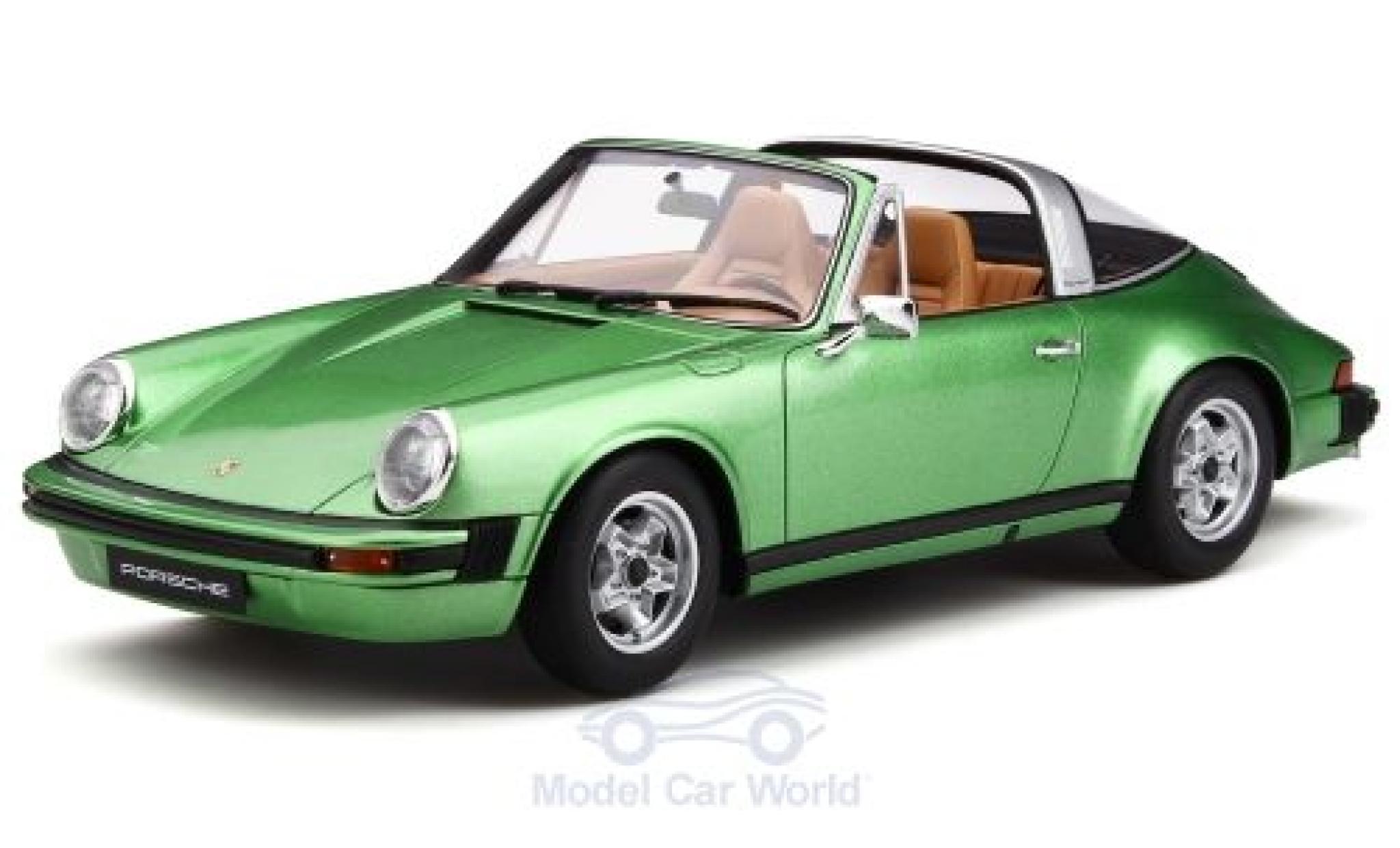 Porsche 930 Targa 1/18 GT Spirit 911 S 2.7 Targa metallico verde 1974 modellino in miniatura