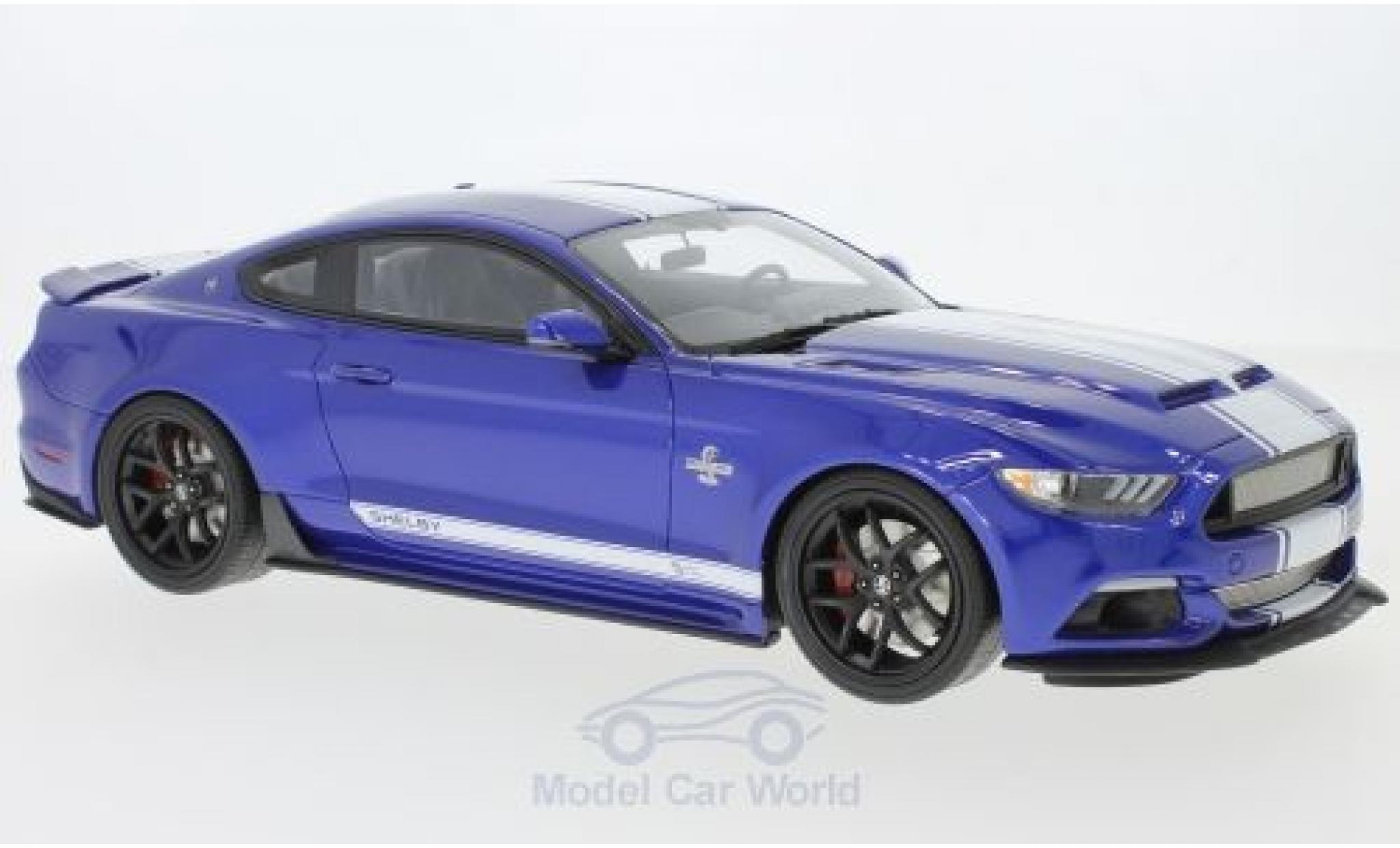 Shelby Mustang 1/18 GT Spirit Super Snake blu/bianco 2017 modellino in miniatura