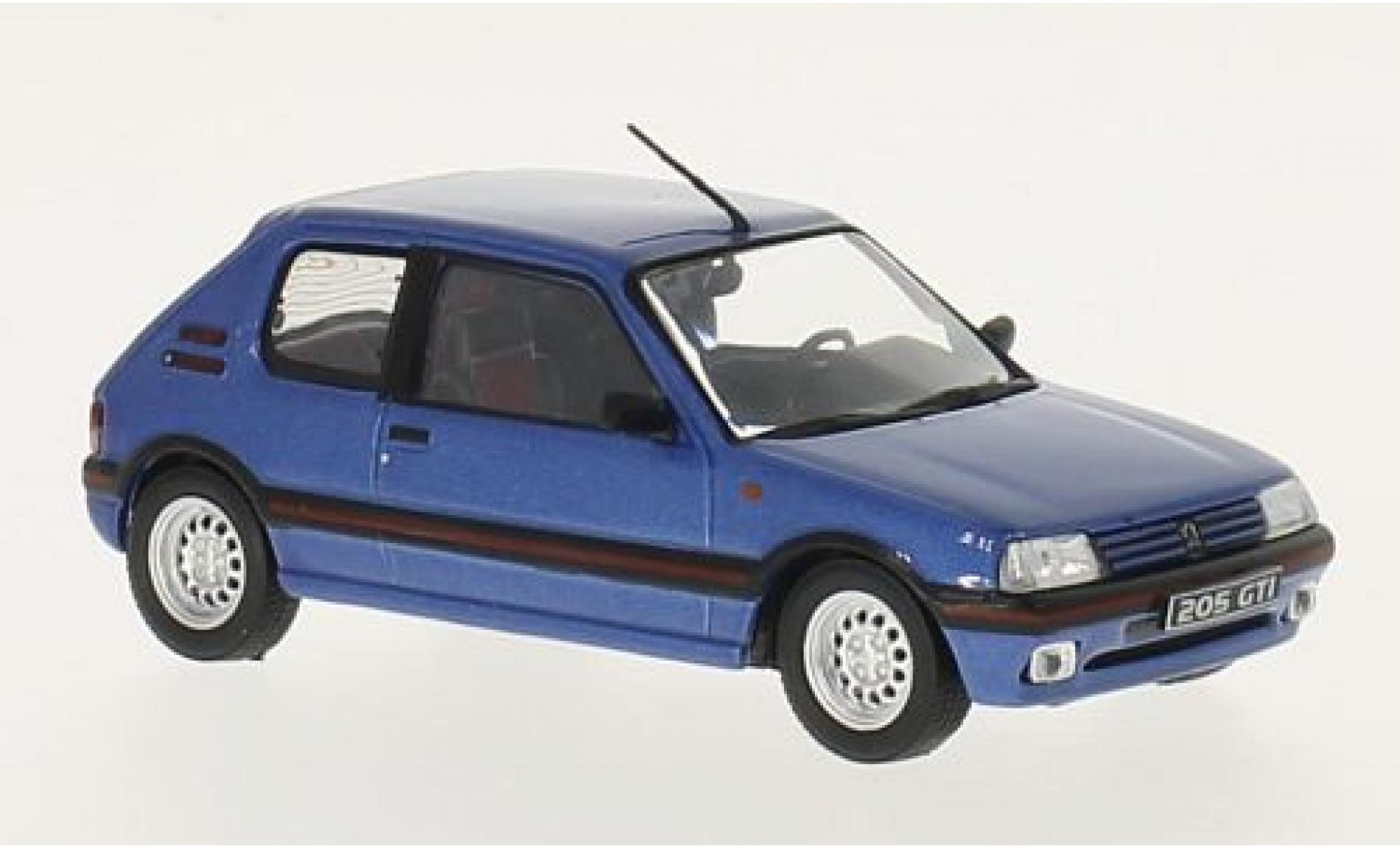 Peugeot 205 1/43 GTI Collection GTI metallico blu 1992 modellino in miniatura
