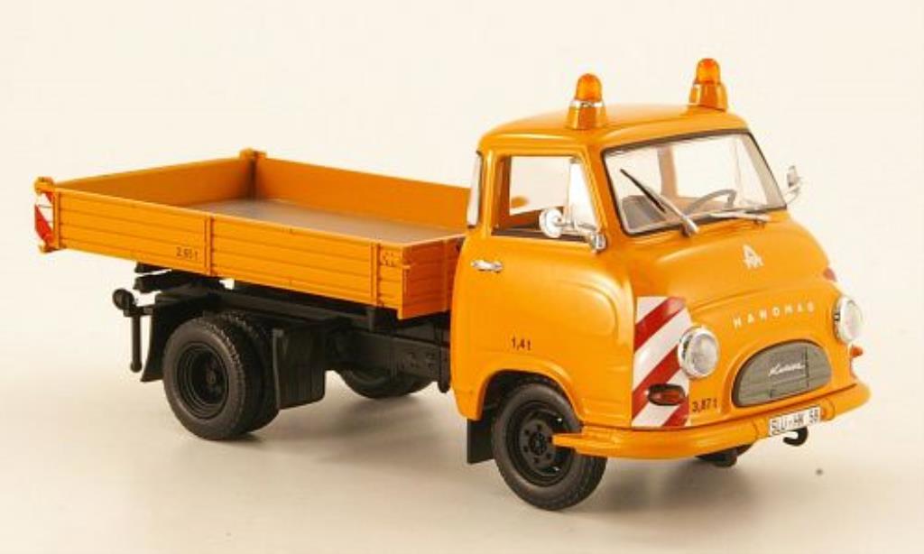 Hanomag Kurier 1/43 Minichamps Kipper orange Kommunalfahrzeug 1958 modellino in miniatura