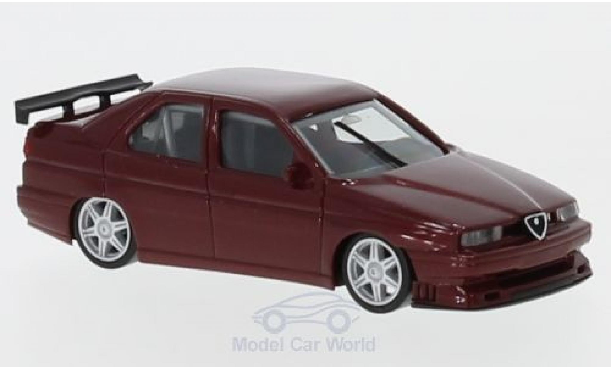 Alfa Romeo 155 1/87 Herpa Rennsport metallico rosso modellino in miniatura