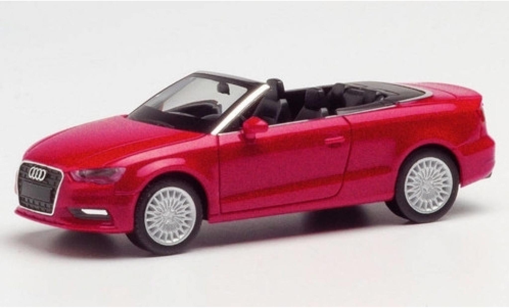 Audi A3 1/87 Herpa Cabriolet metallico rosso modellino in miniatura