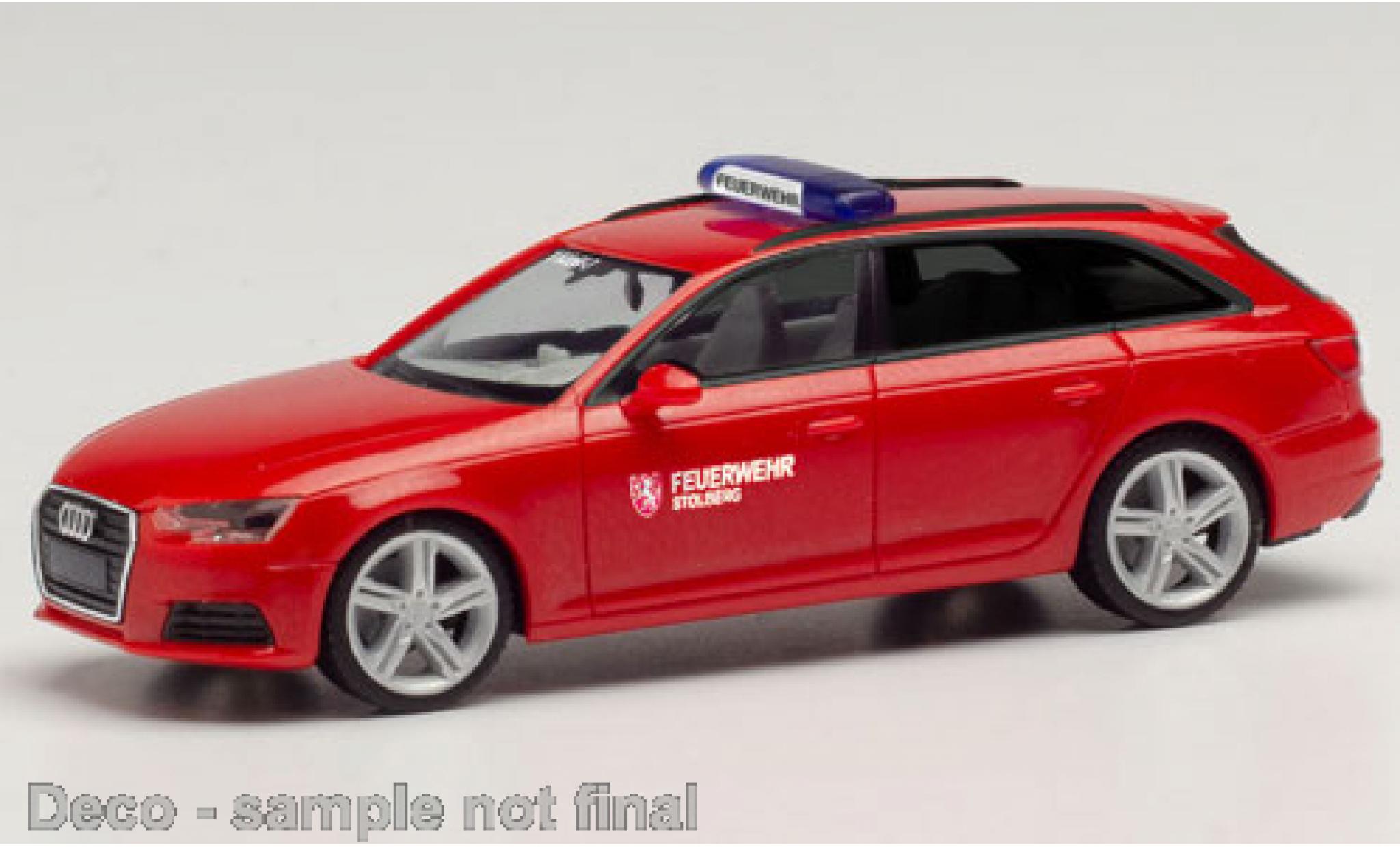 Audi A4 1/87 Herpa Avant Feuerwehr Stolberg Kommandofahrzeug modellino in miniatura
