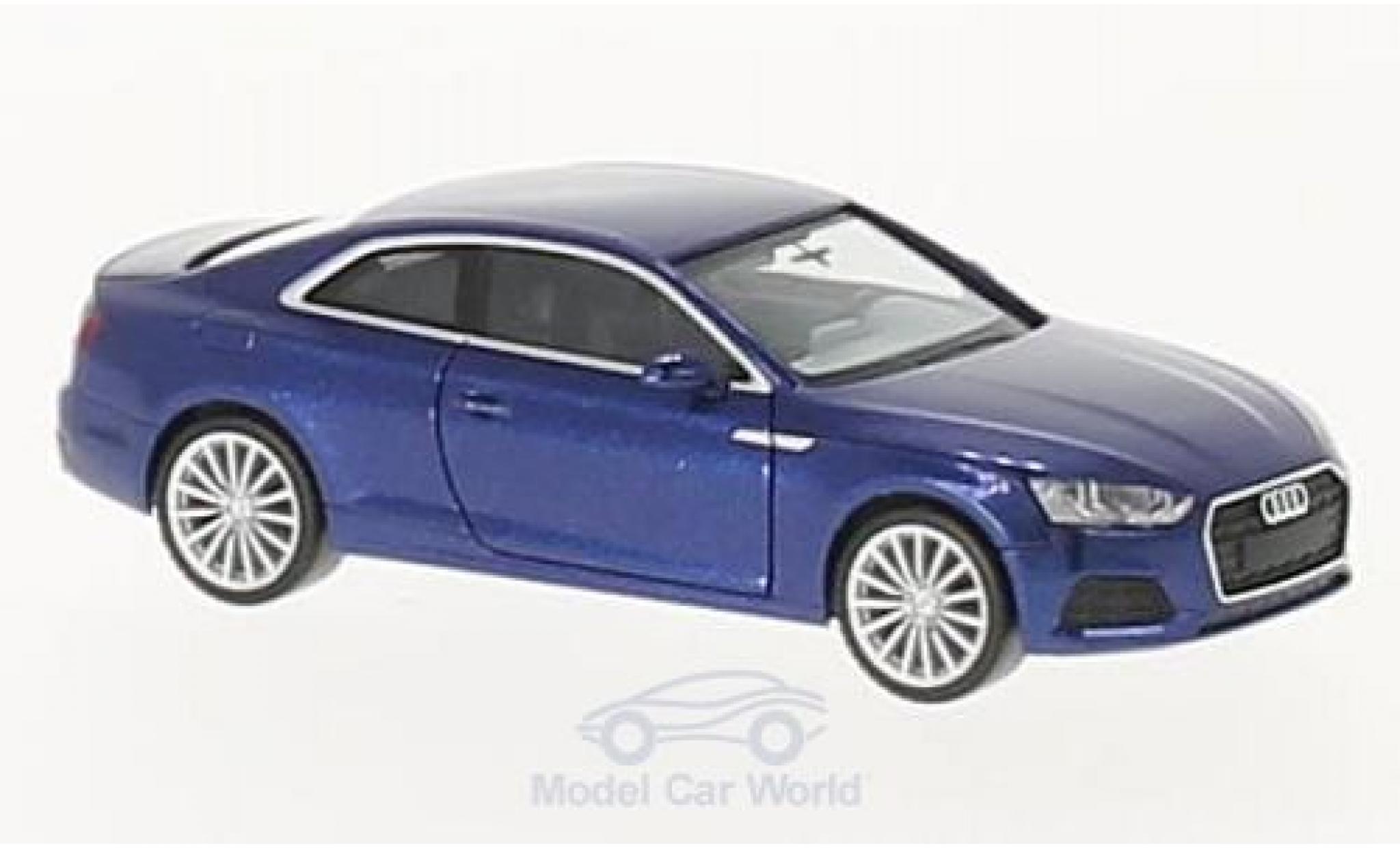 Audi A5 1/87 Herpa Coupe metallico blu modellino in miniatura