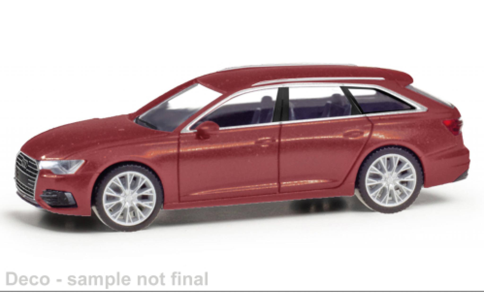 Audi A6 1/87 Herpa Avant rot 1:87 modellino in miniatura