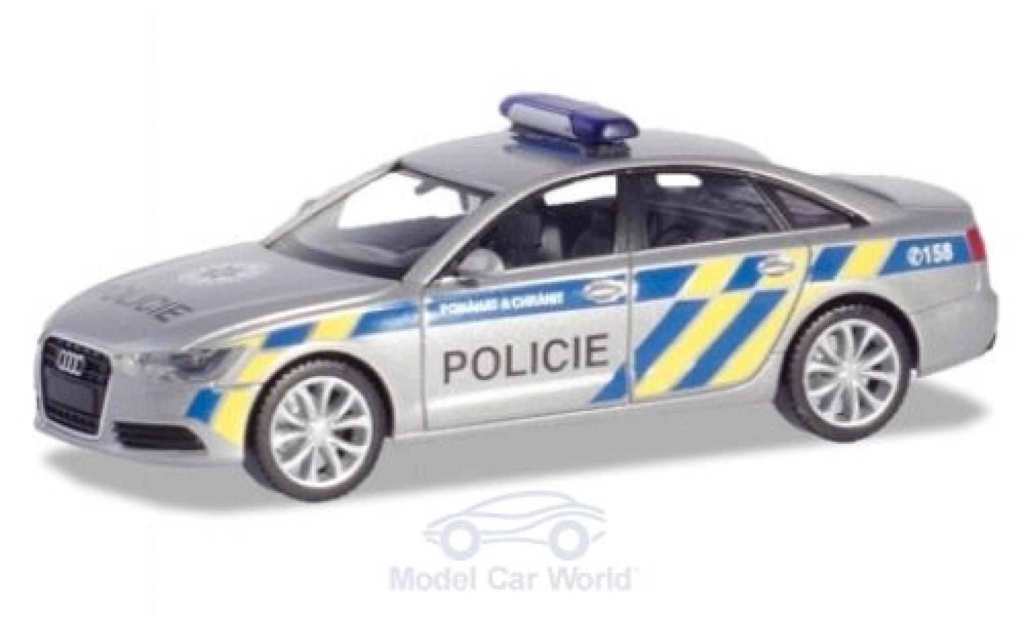 Audi A6 1/87 Herpa Polizei Prag modellino in miniatura