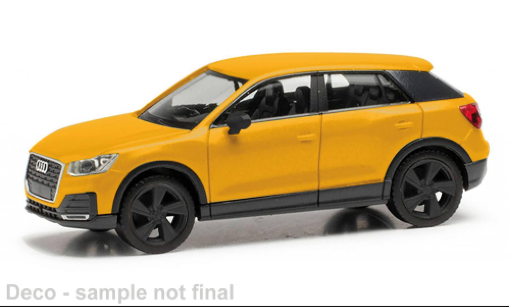 Audi Q2 1/87 Herpa gelb 1:87 modellino in miniatura
