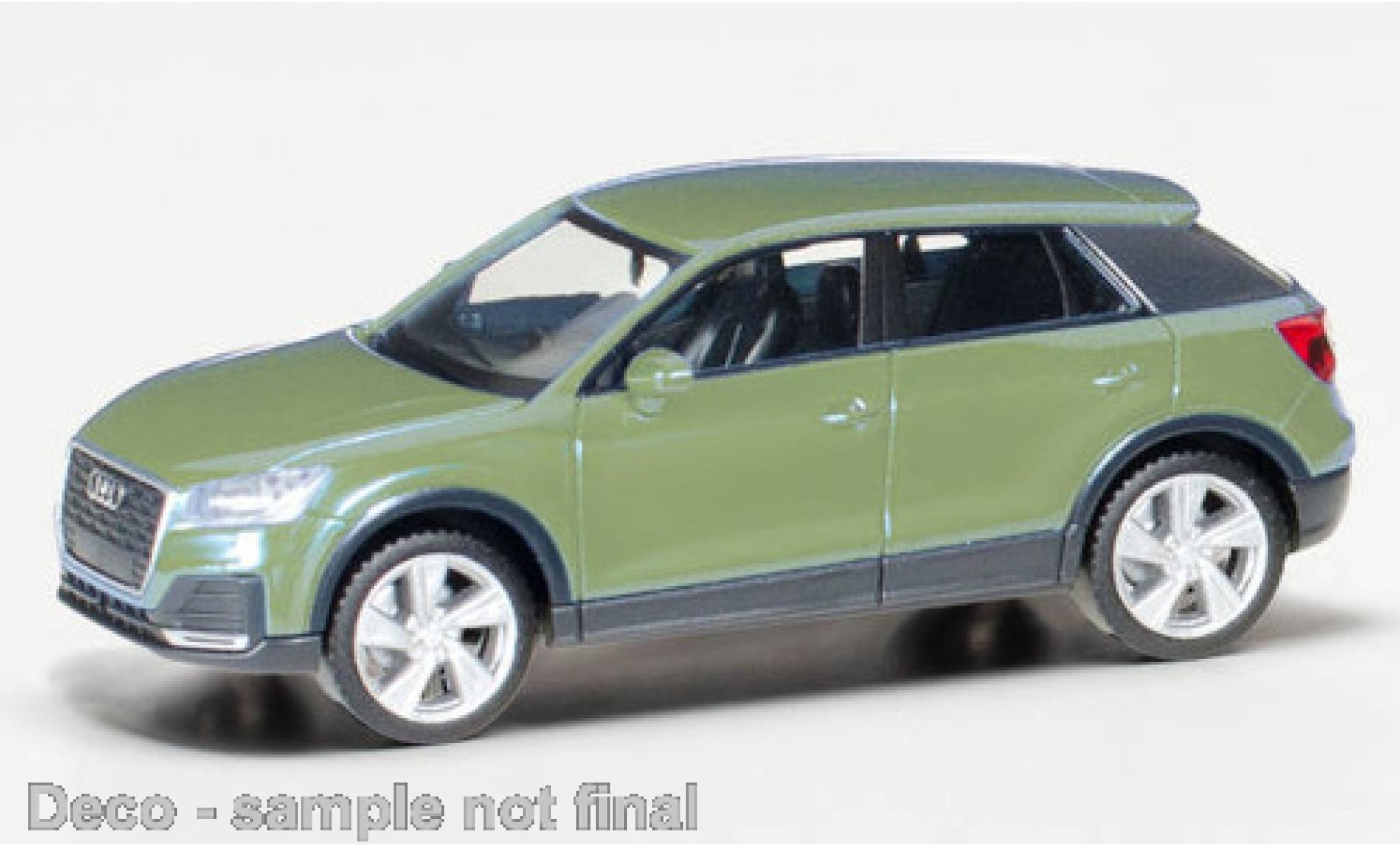Audi Q2 1/87 Herpa metallico verde modellino in miniatura
