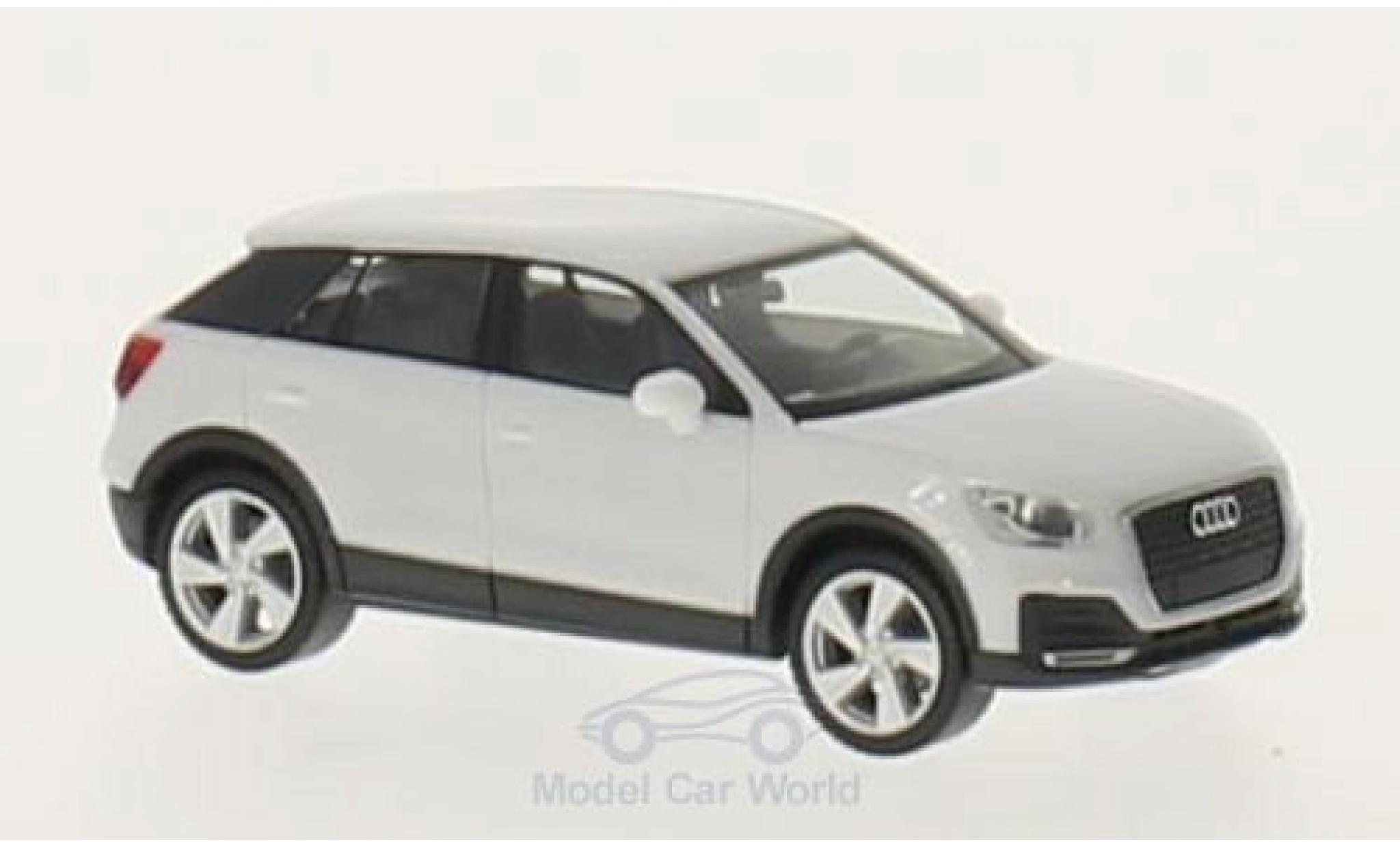 Audi Q2 1/87 Herpa bianco modellino in miniatura