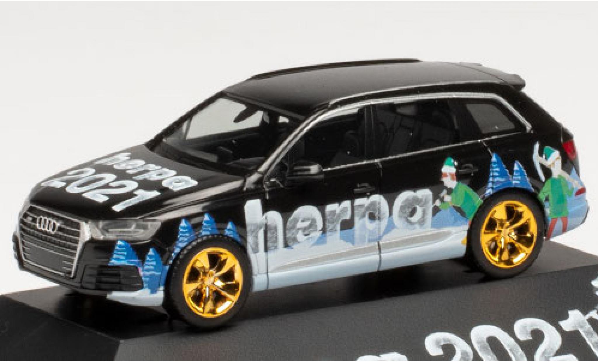 Audi Q7 1/87 Herpa Weihnachtsmodell 2021 modellino in miniatura