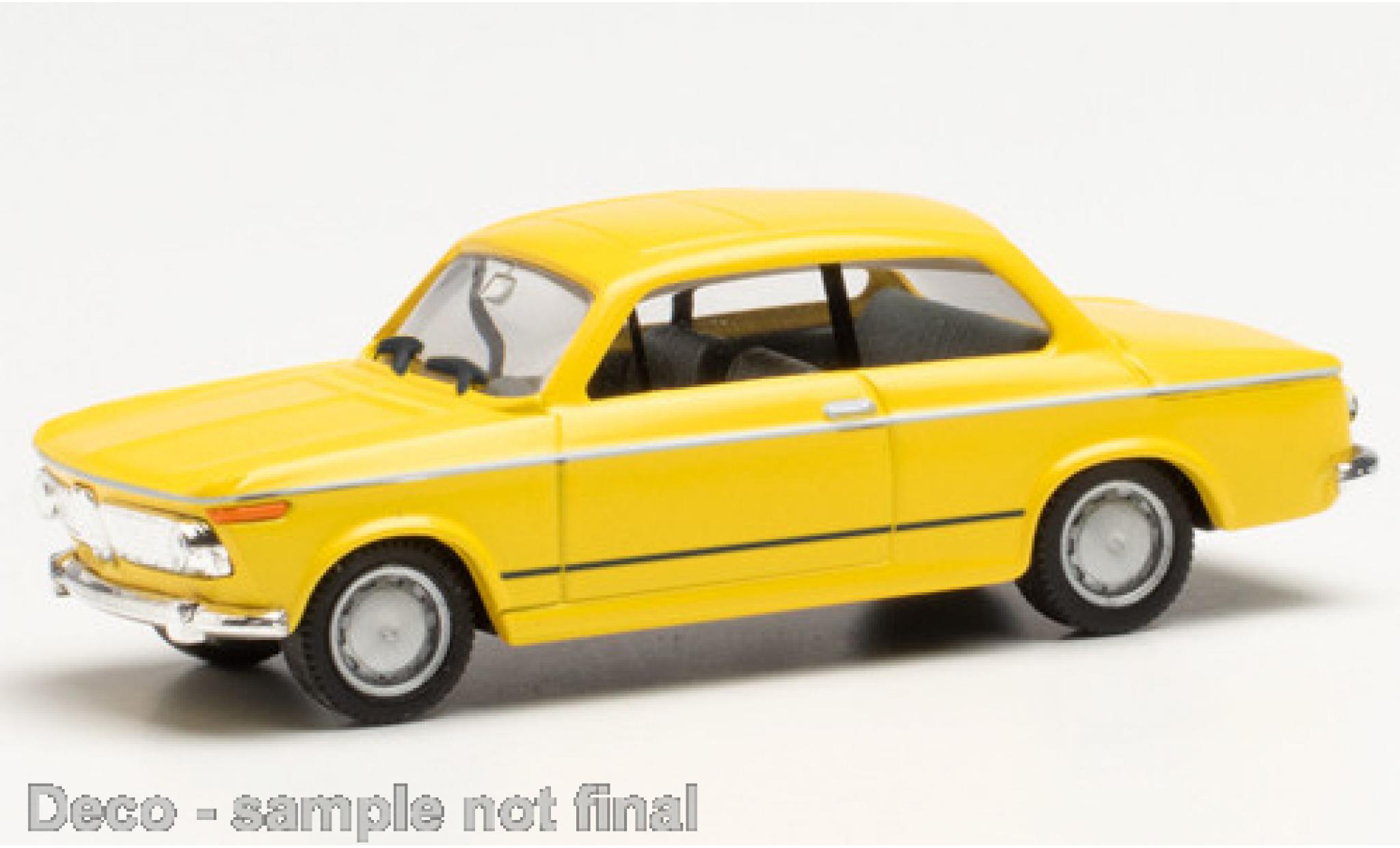 Bmw 1602 1/87 Herpa giallo modellino in miniatura