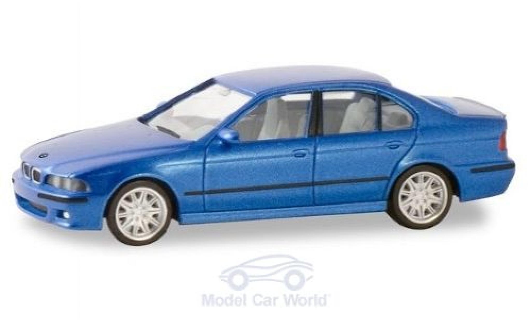 Bmw M5 1/87 Herpa (E34) metallico blu modellino in miniatura