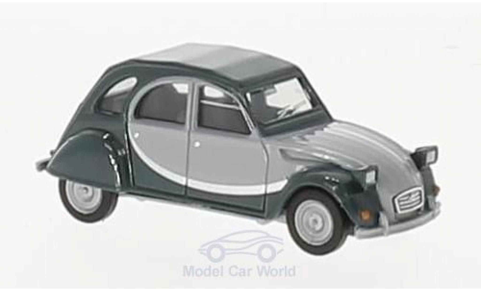 Citroen 2CV 1/87 Herpa Charleston grigio/grigio modellino in miniatura