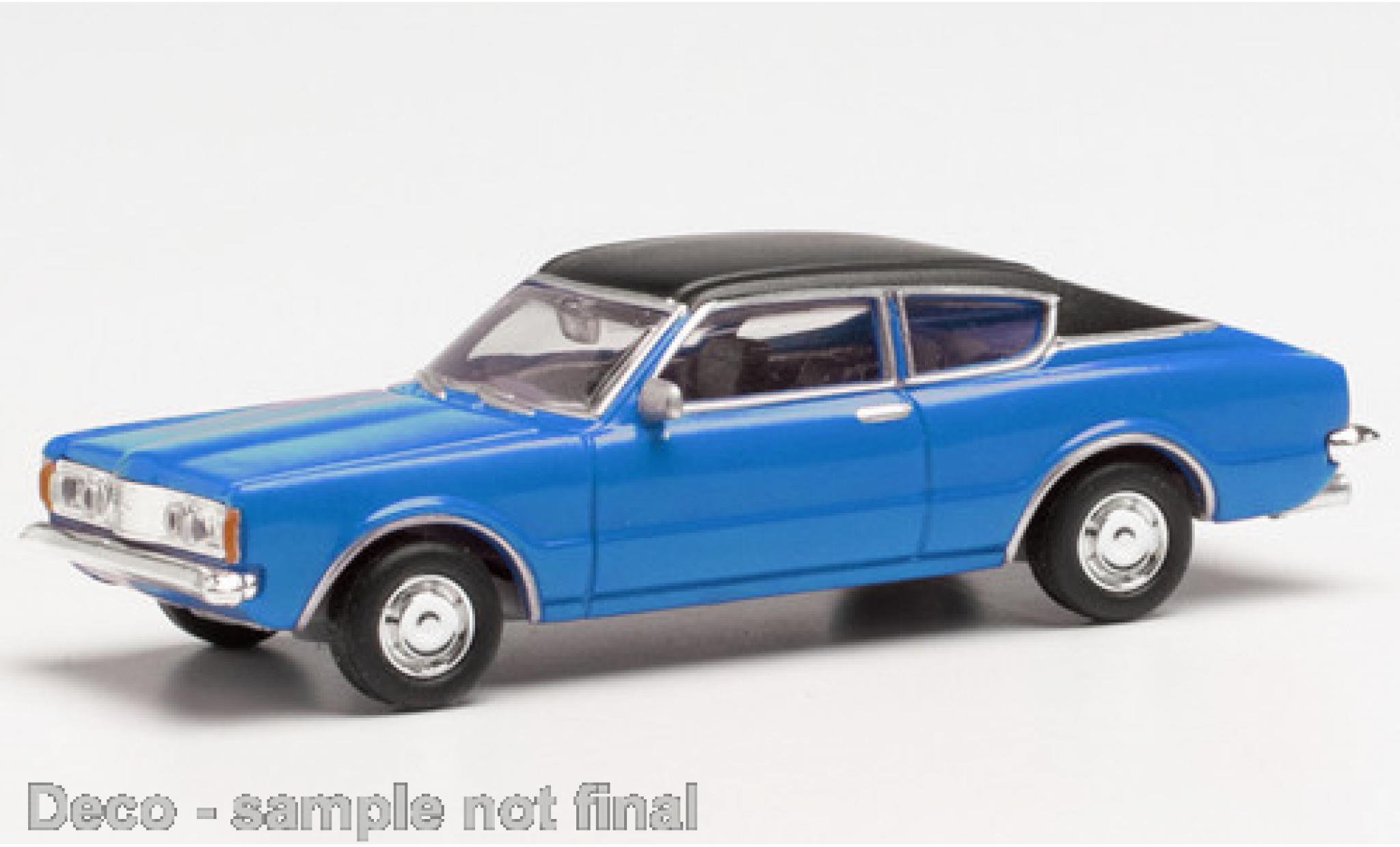 Ford Taunus 1/87 Herpa TC I Coupe blu/nero modellino in miniatura