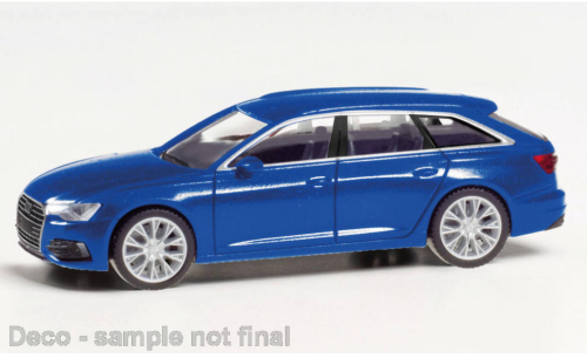 Audi A6 1/87 Herpa Avant metallise blu modellino in miniatura