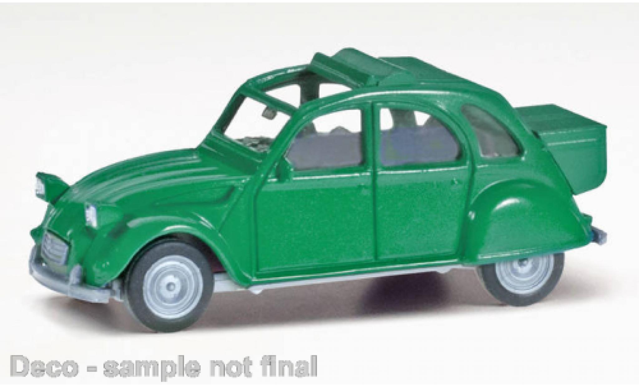 Citroen 2CV 1/87 Herpa 2 CV vert modellino in miniatura
