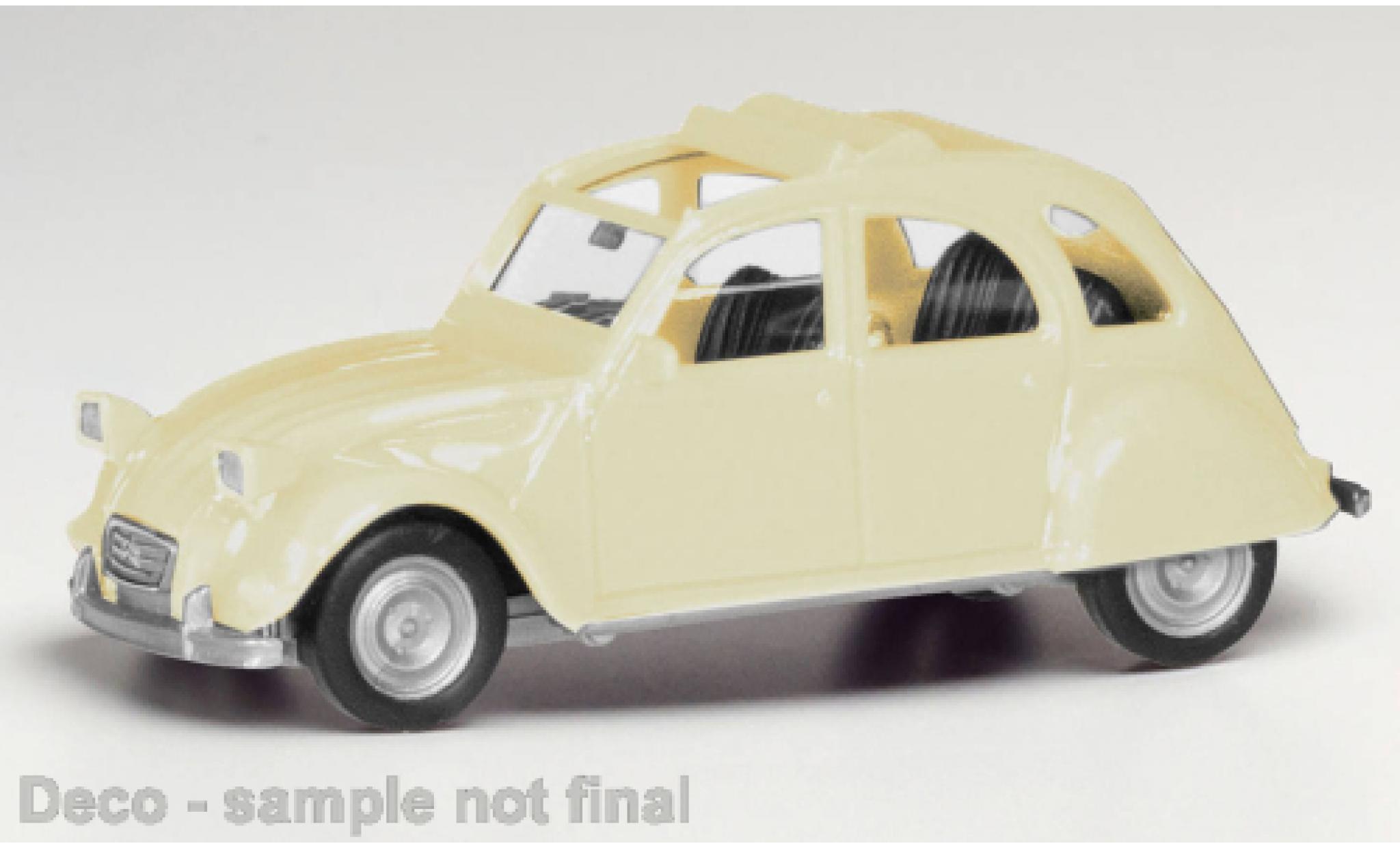 Citroen 2CV 1/87 Herpa beige clair modellino in miniatura