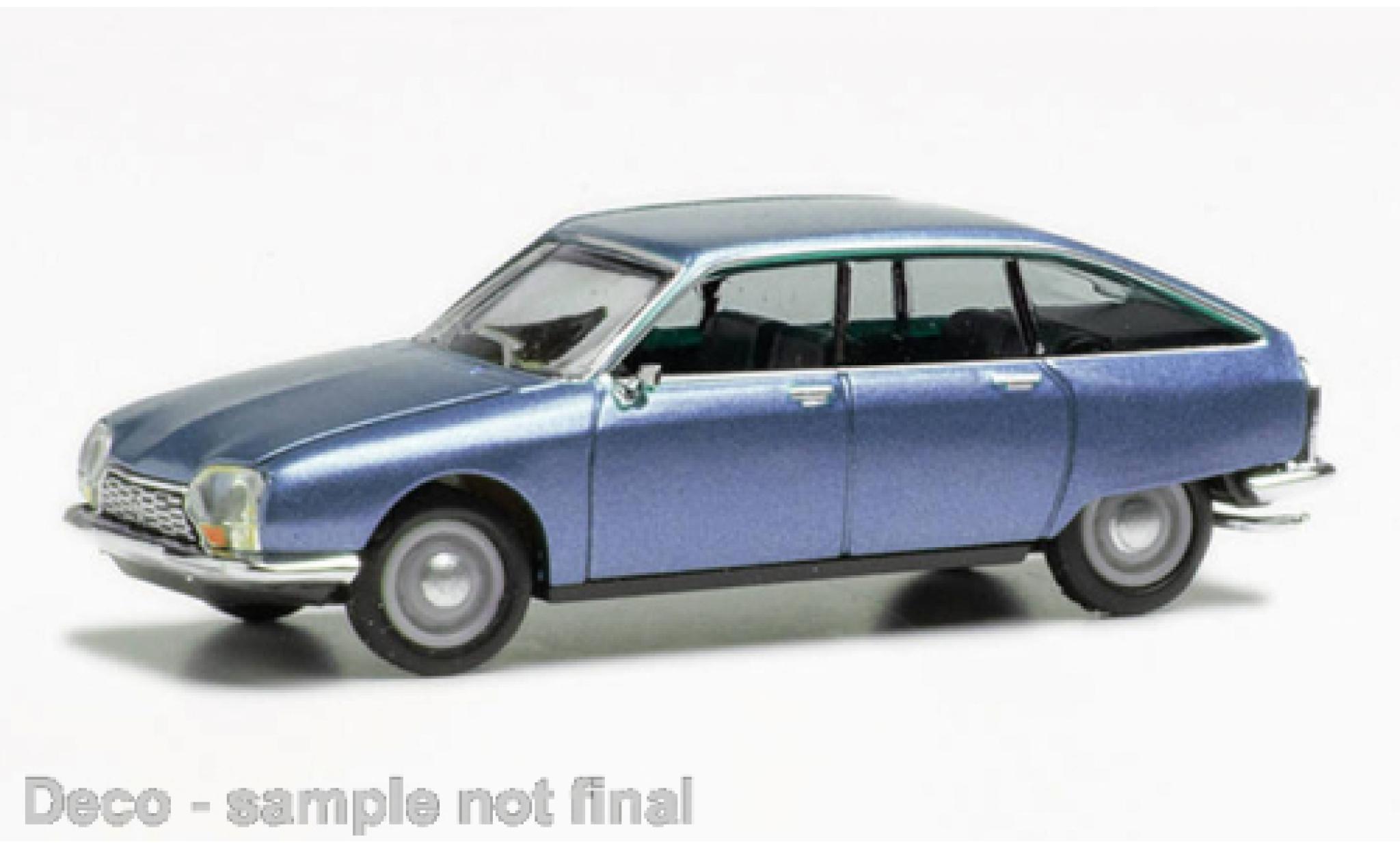 Citroen GS 1/87 Herpa metallise blu clair modellino in miniatura
