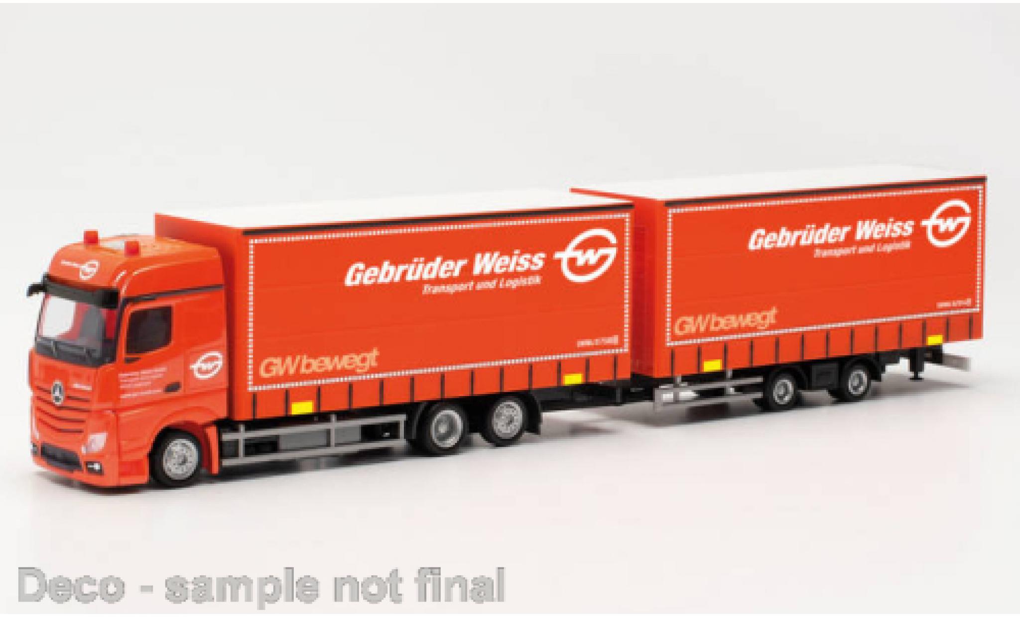 Mercedes Actros 1/87 Herpa Bigspace Gebrüder Weiss (A) 2018 modellino in miniatura