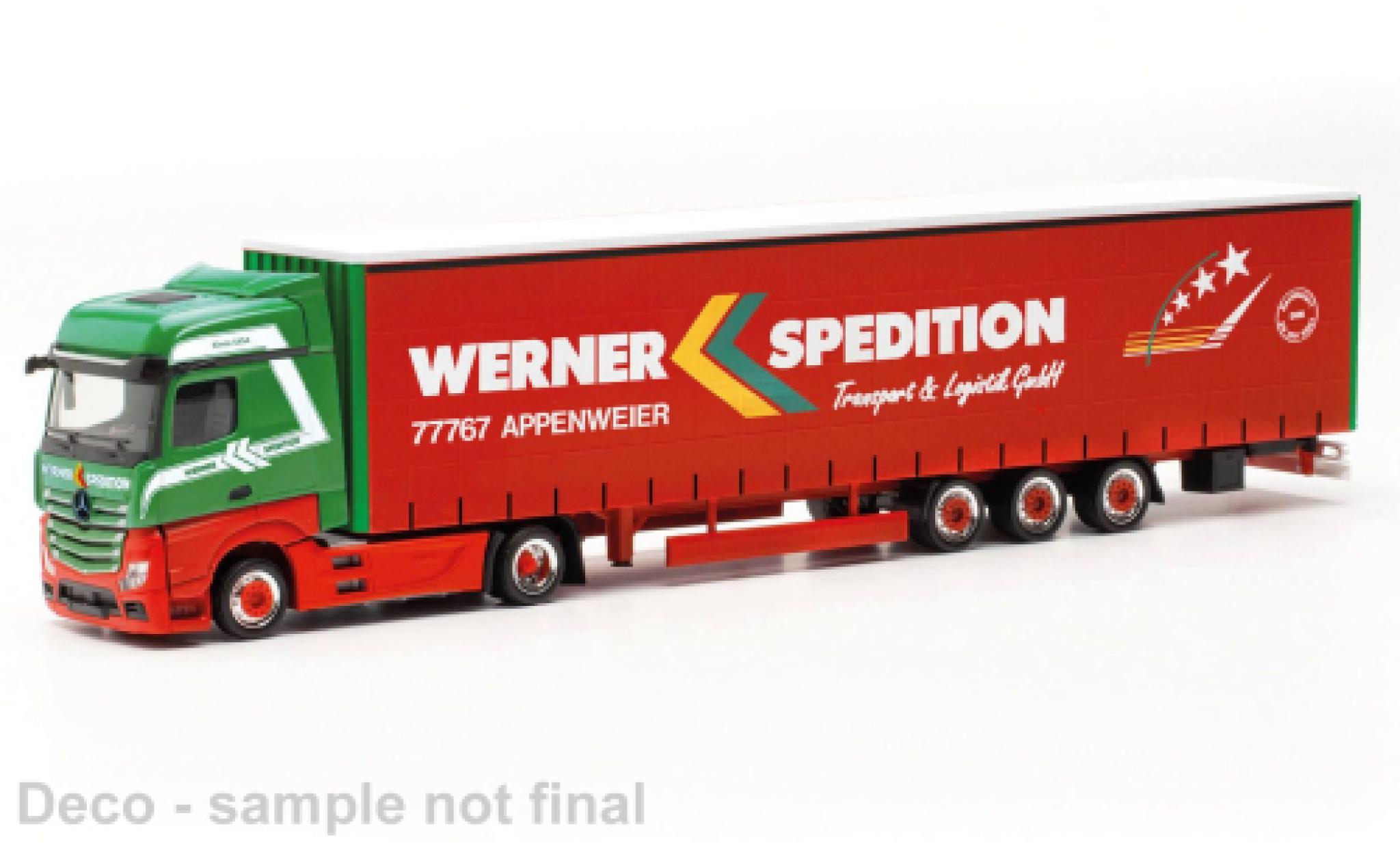 Mercedes Actros 1/87 Herpa Bigspace Werner modellino in miniatura