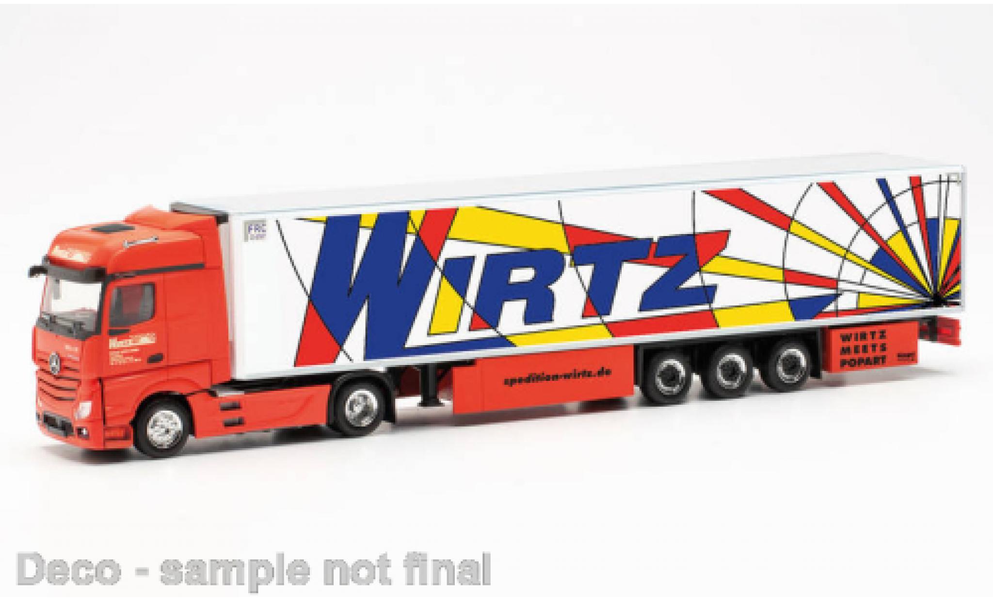 Mercedes Actros 1/87 Herpa Bigspace Wirtz 2018 modellino in miniatura