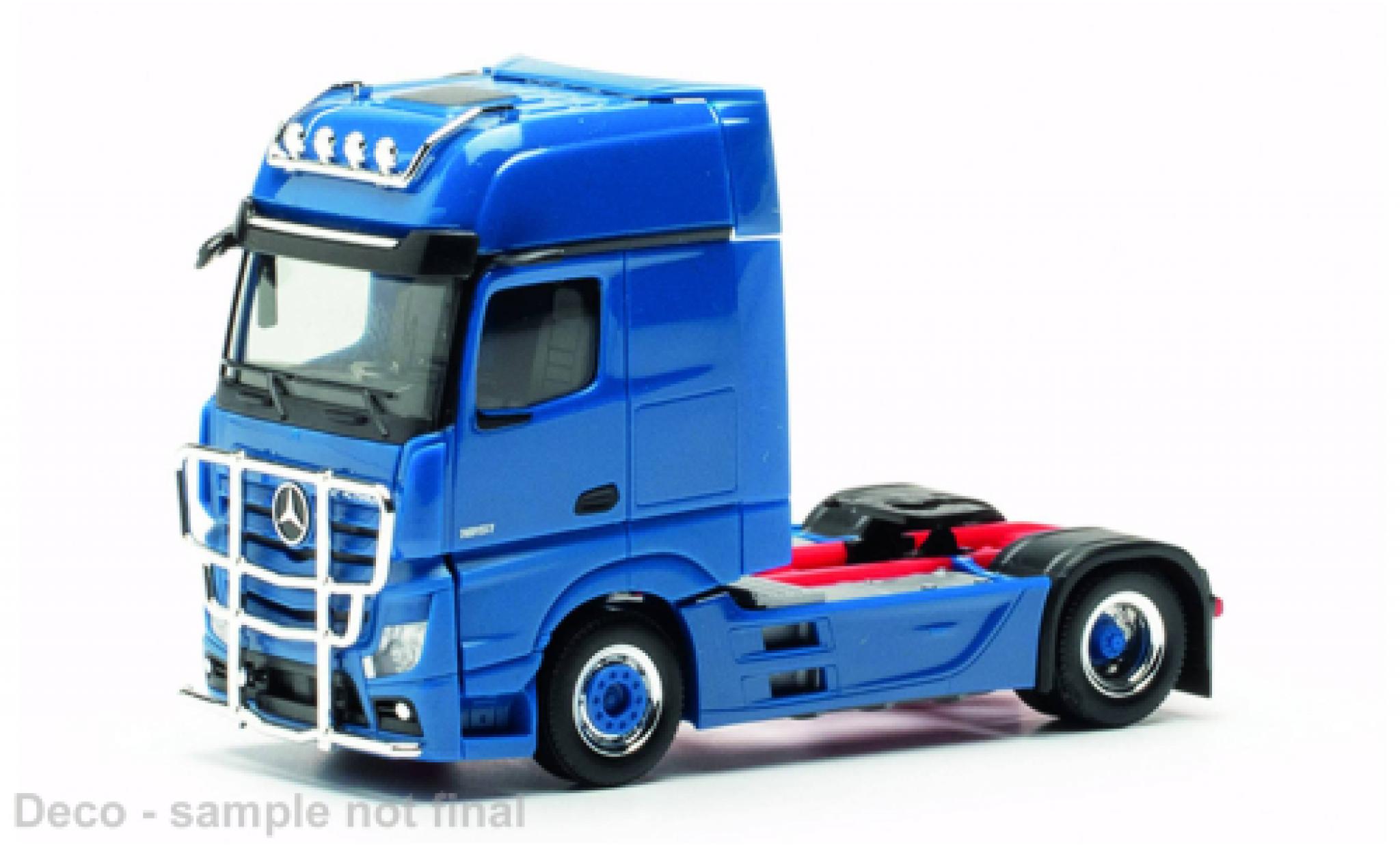 Mercedes Actros 1/87 Herpa Gigaspace blu modellino in miniatura