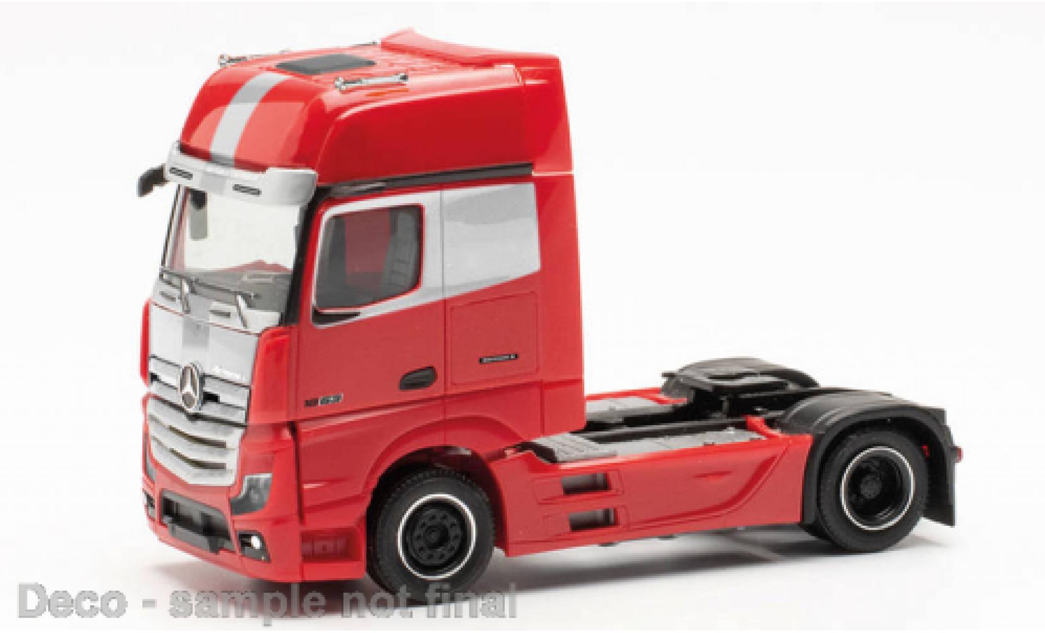 Mercedes Actros 1/87 Herpa Gigaspace Edition 3 rosso 2018 modellino in miniatura