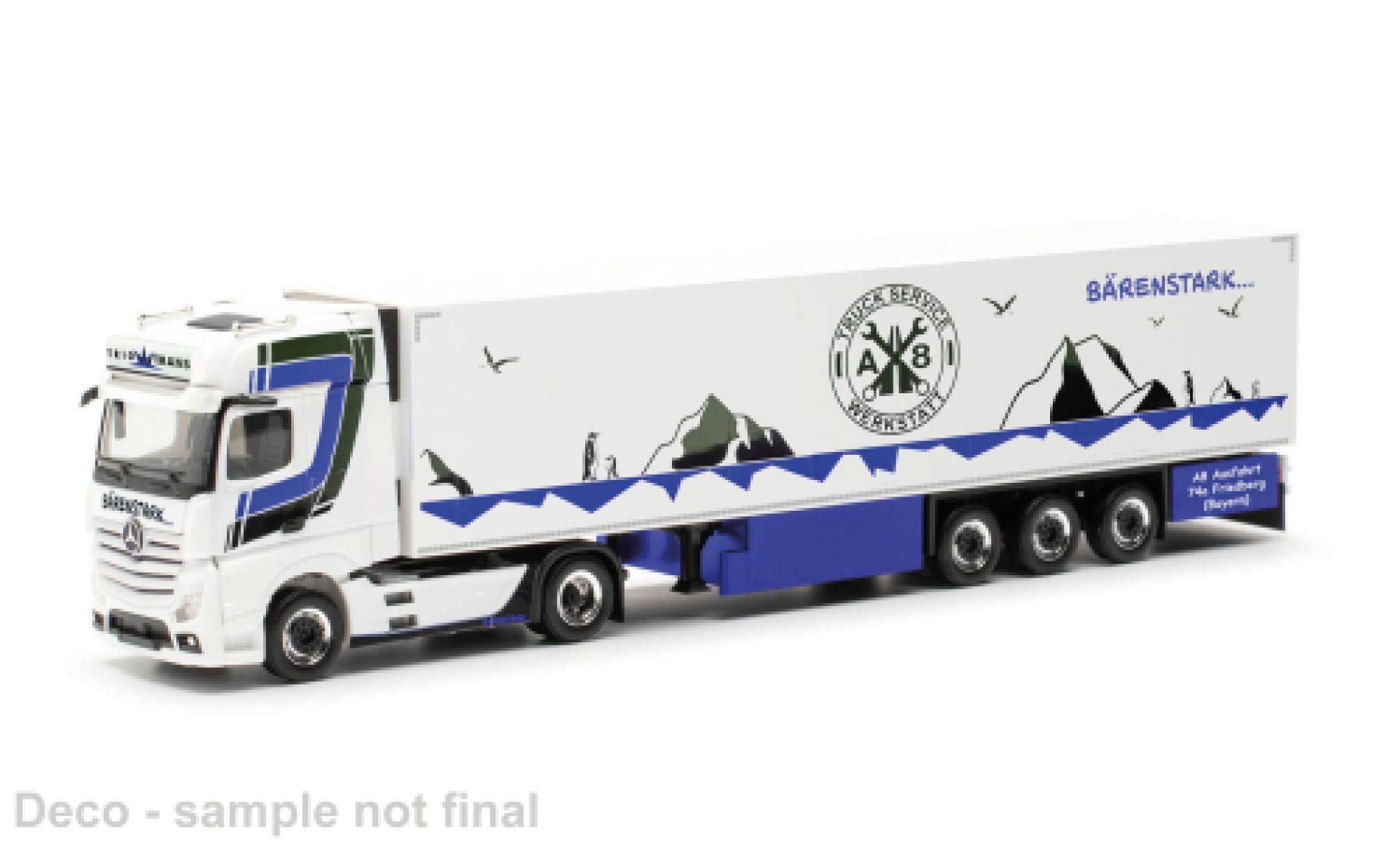 Mercedes Actros 1/87 Herpa Gigaspace Trio-Trans modellino in miniatura