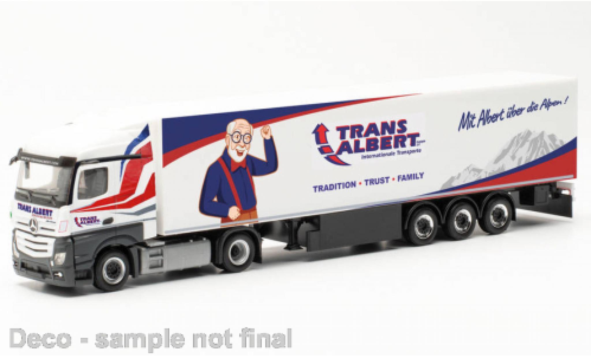 Mercedes Actros 1/87 Herpa Streamspace 2.5 Transalbert (I) modellino in miniatura