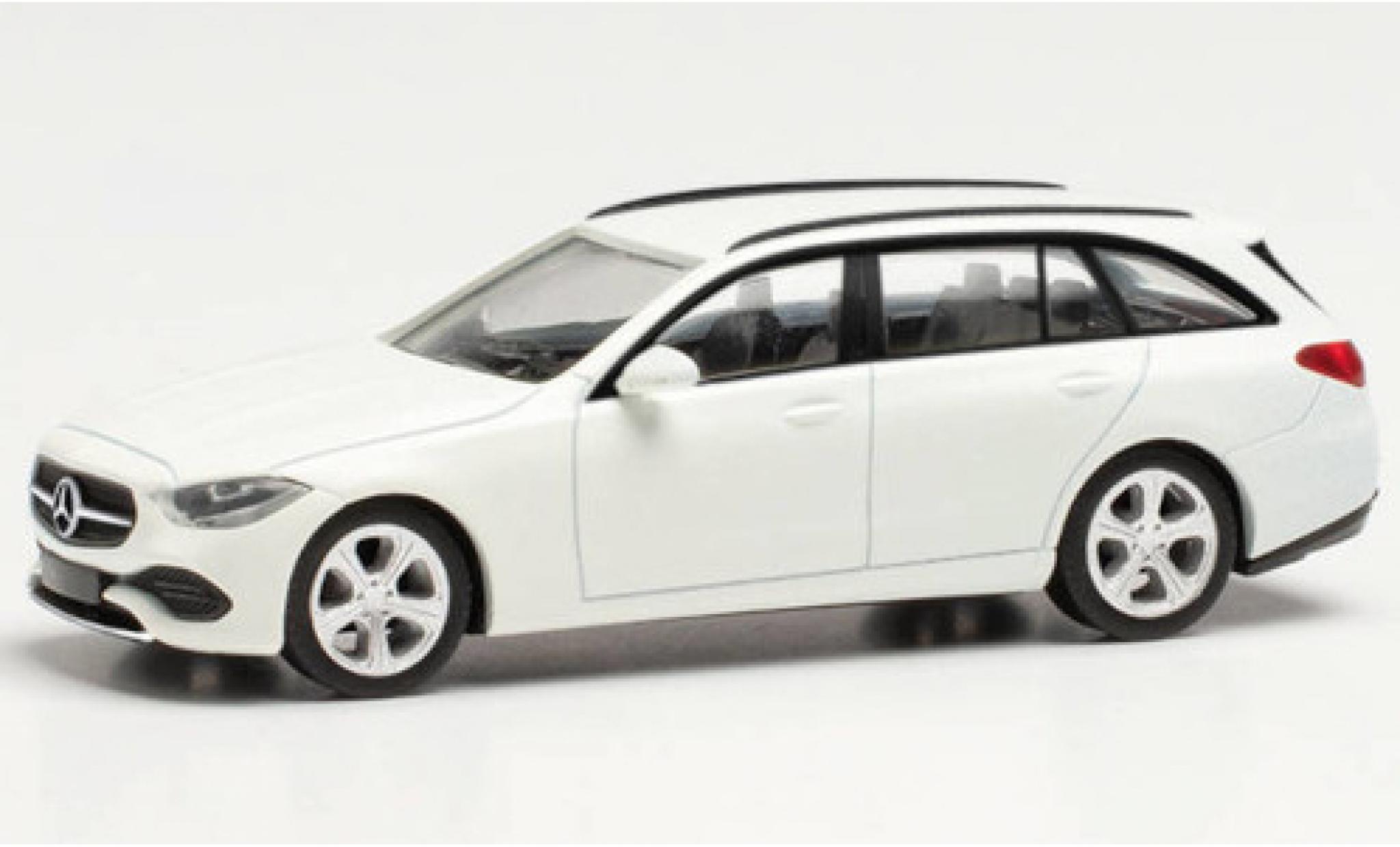 Mercedes Classe C 1/87 Herpa T-Modell (S206) bianco modellino in miniatura
