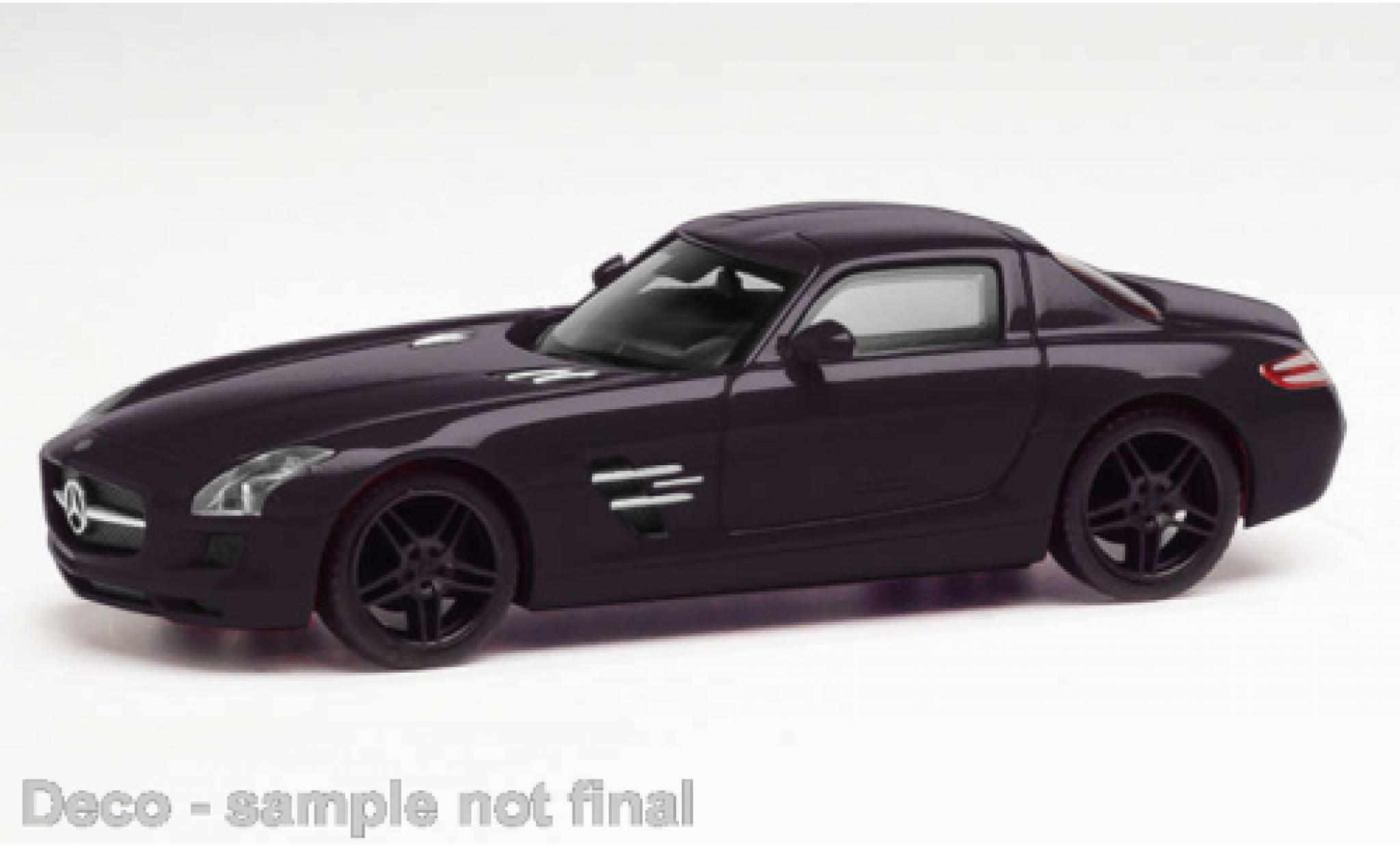 Mercedes SLS 1/87 Herpa AMG nero modellino in miniatura