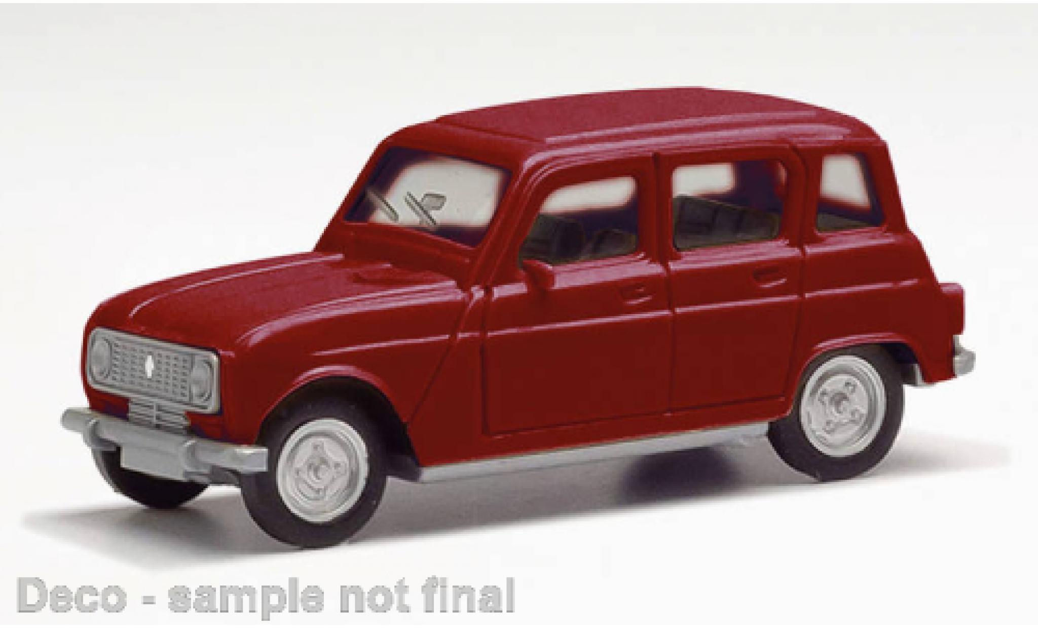 Renault 4 1/87 Herpa rosso foncé modellino in miniatura